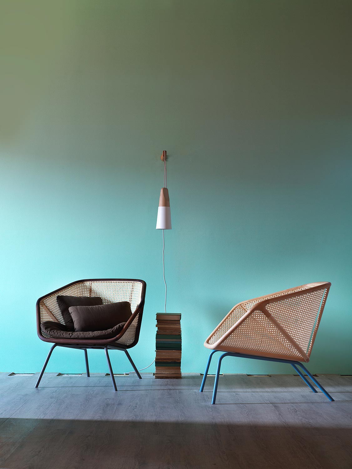 Fauteuil de salon tressé