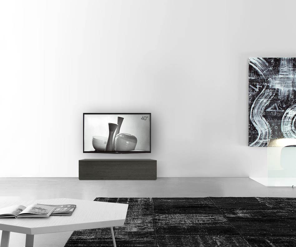 Livitalia Houten design lowboard configurator basis 120 cm 32 cm 56 cm grijs eiken
