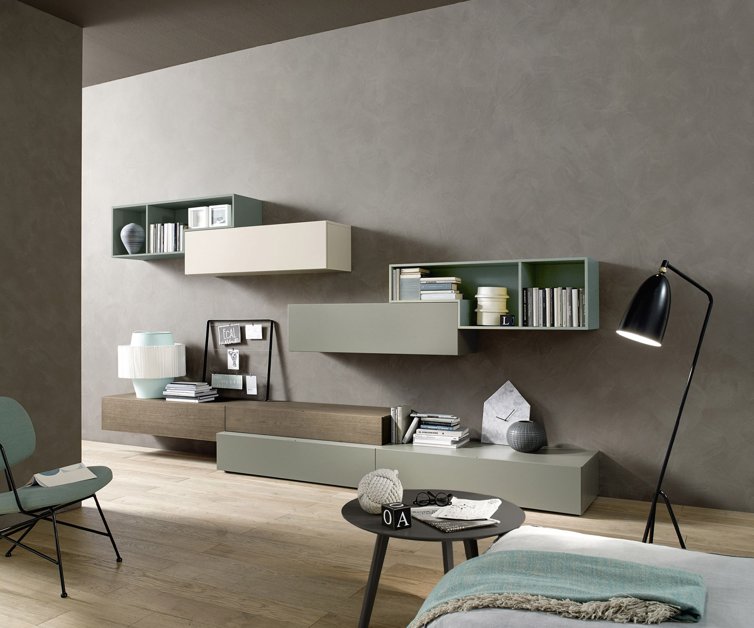 Meuble-paroi exclusif Tetris Design C20 de Livitalia Meuble-paroi exclusif Tetris Design C20 de Livitalia