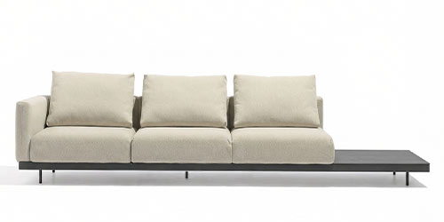 3er Sofamodul mit integriertem Tisch links offen (361 x 67 x 93 cm)