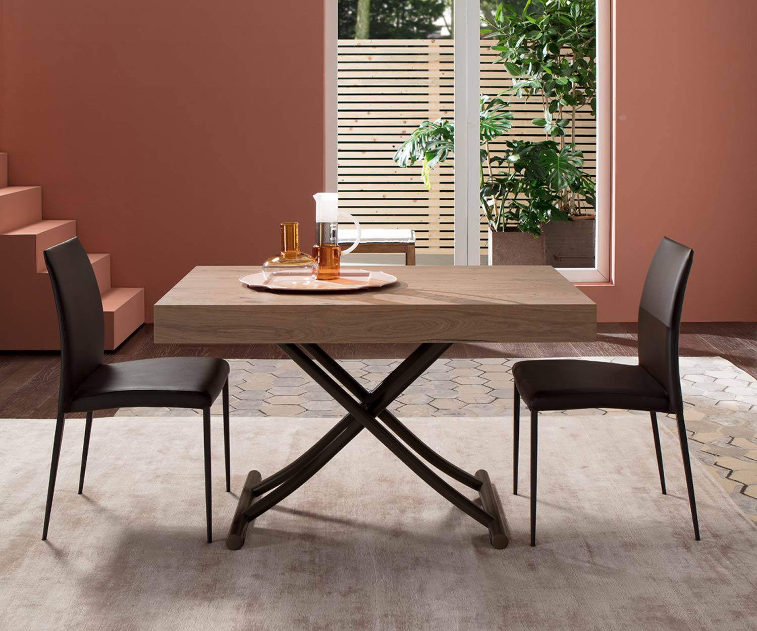 Ozzio Newood Table T123 Bois PZ 93 Chêne Naturel Table de salle à manger réglable en hauteur Ozzio Newood Table T123 Bois PZ 93 Chêne Naturel Table de salle à manger réglable en hauteur