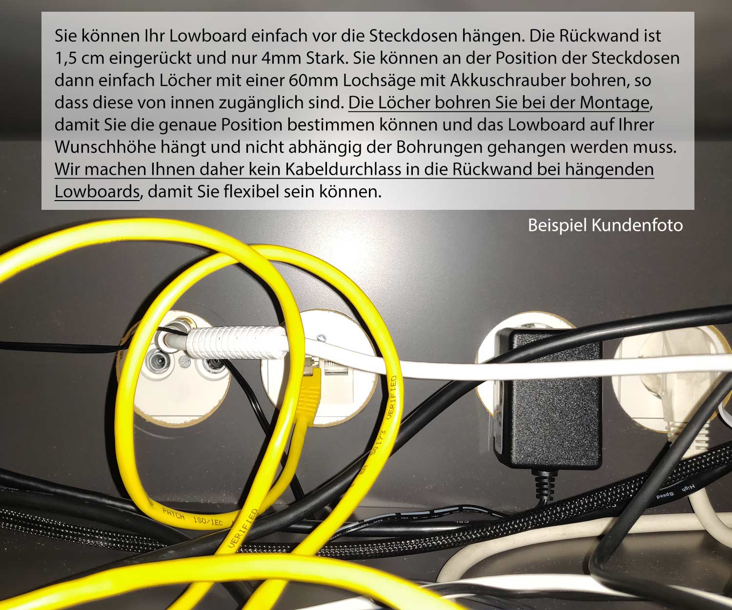 Stopcontacten achterwand Stopcontacten achterwand