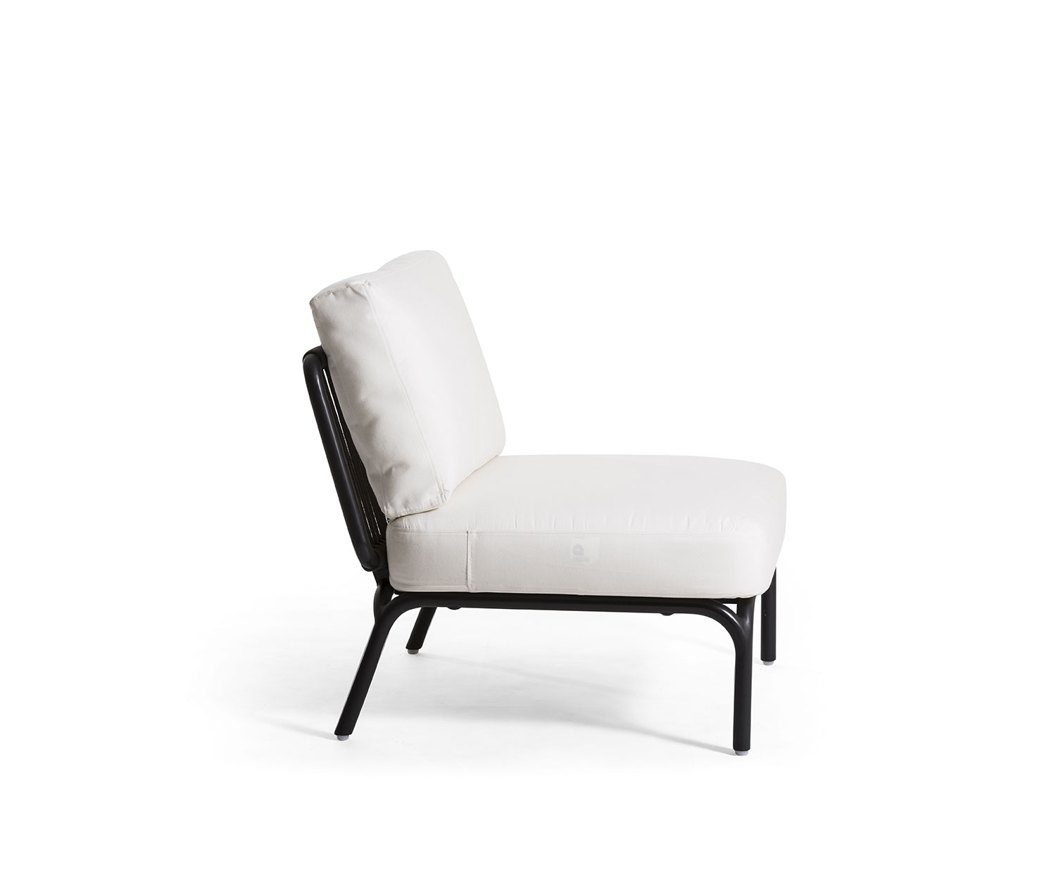 Oasiq Yland 1 siège en vue latérale, structure en anthracite, rembourrage en blanc Oasiq Yland 1 siège en vue latérale, structure en anthracite, rembourrage en blanc