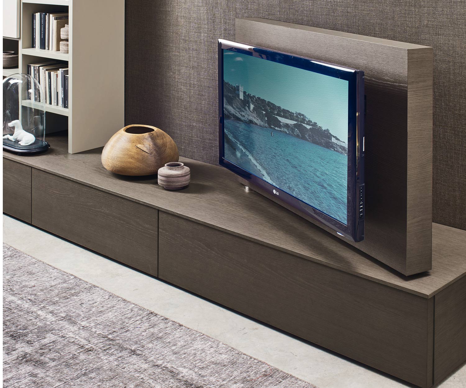 Livitalia Designlowboard met draaibare TV-bevestiging Livitalia Designlowboard met draaibare TV-bevestiging