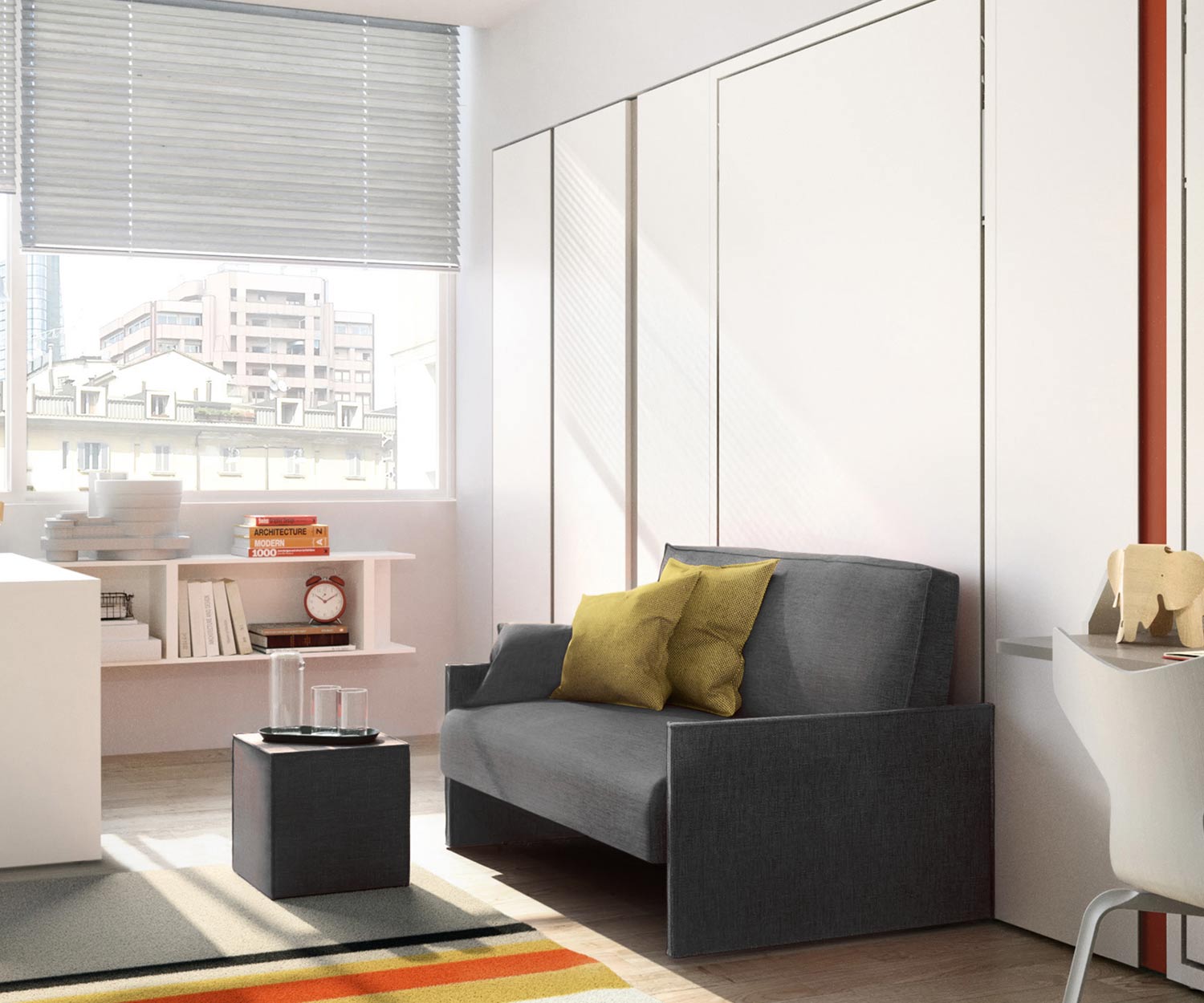 Opklapbed voor kinderen met eettafel Minder ruimte wanneer ingeklapt Opklapbed voor kinderen met eettafel Minder ruimte wanneer ingeklapt