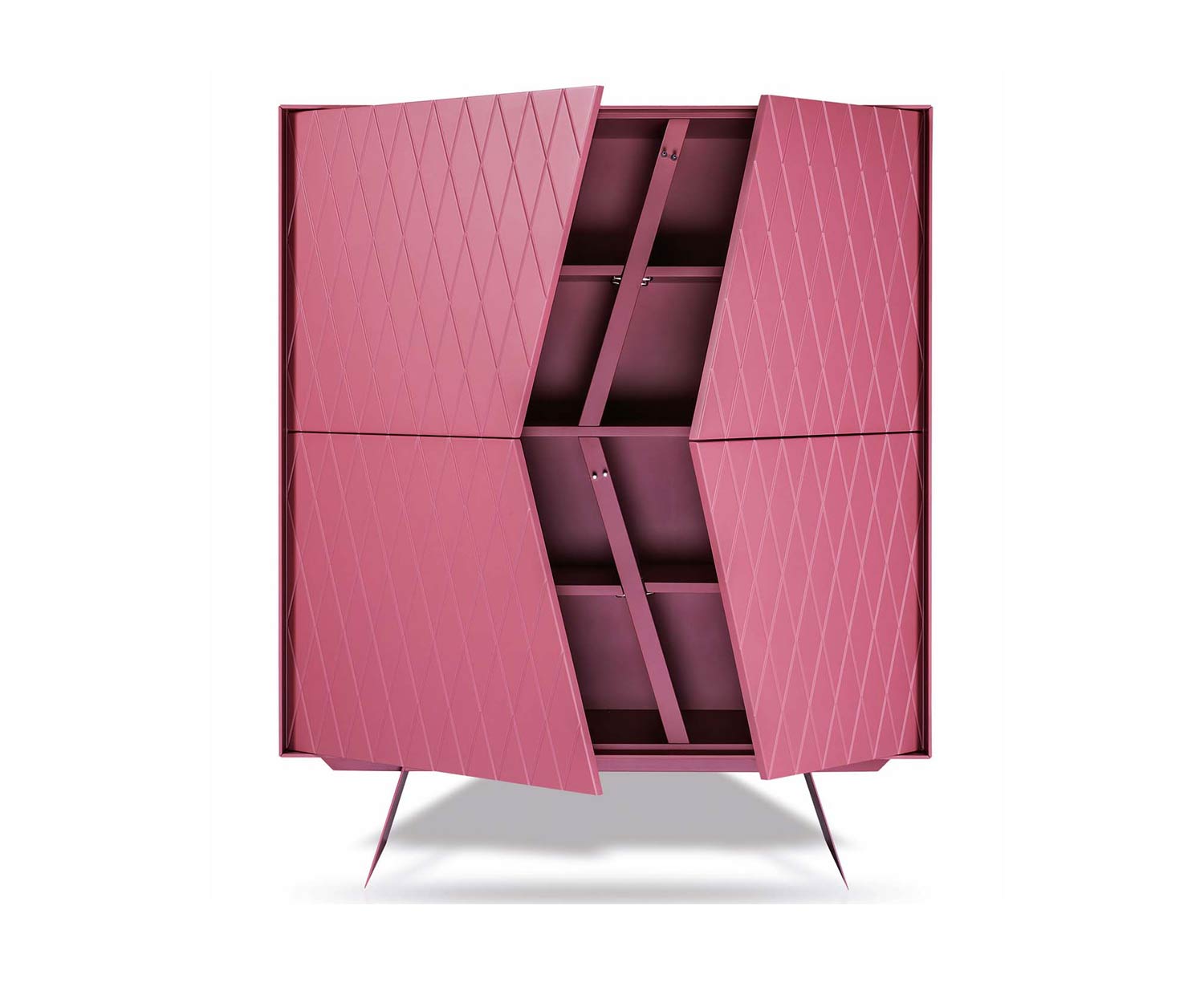Moderne al2 Design Highboard e klipse 009 en rose Moderne al2 Design Highboard e klipse 009 en rose