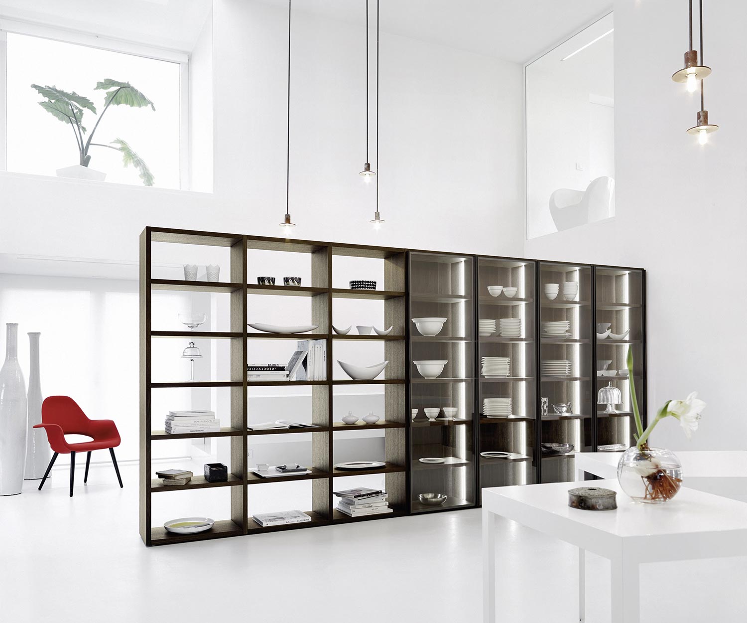 Hoogwaardige design boekenkast C91 glazen deuren roomdivider Hoogwaardige design boekenkast C91 glazen deuren roomdivider