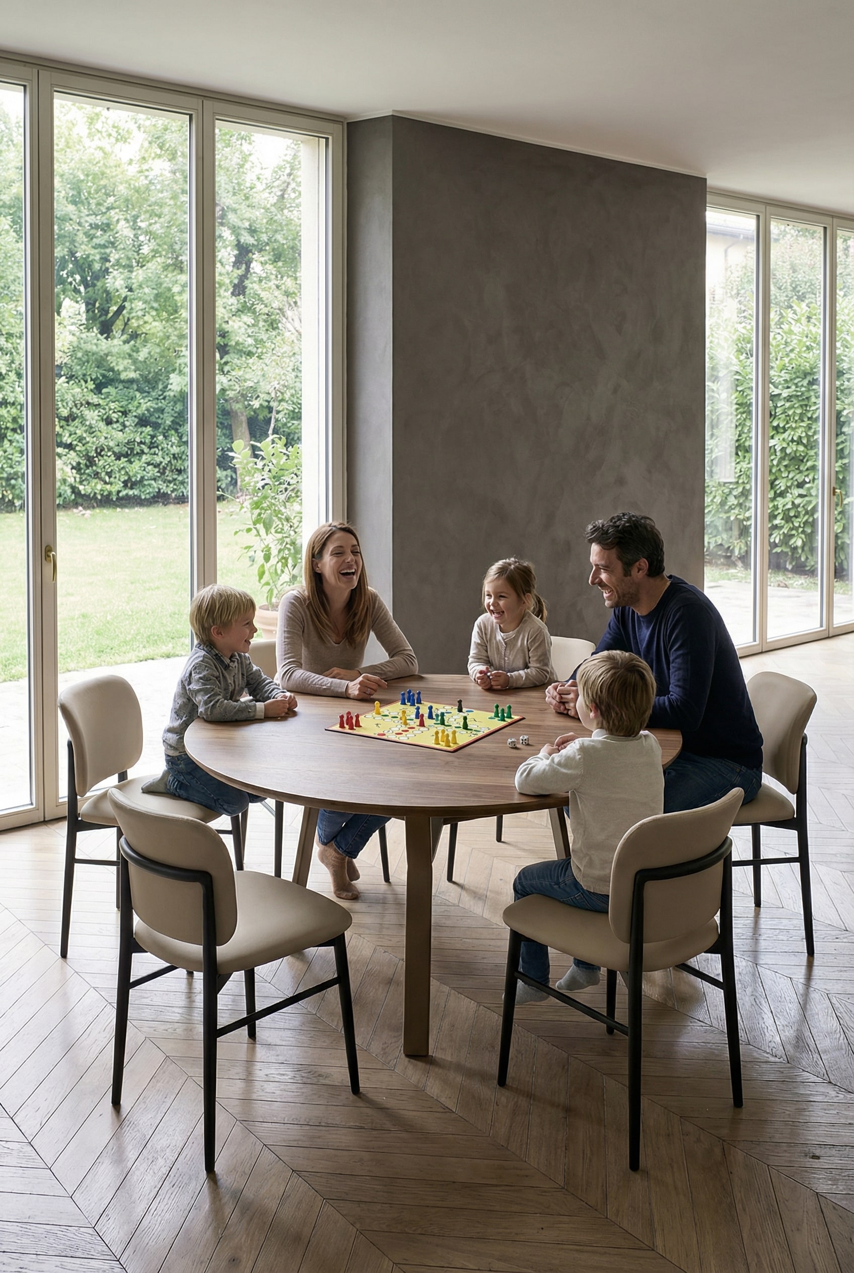 Livitalia Iron Esstisch mit abgerundeten Ecken im modernen Esszimmer