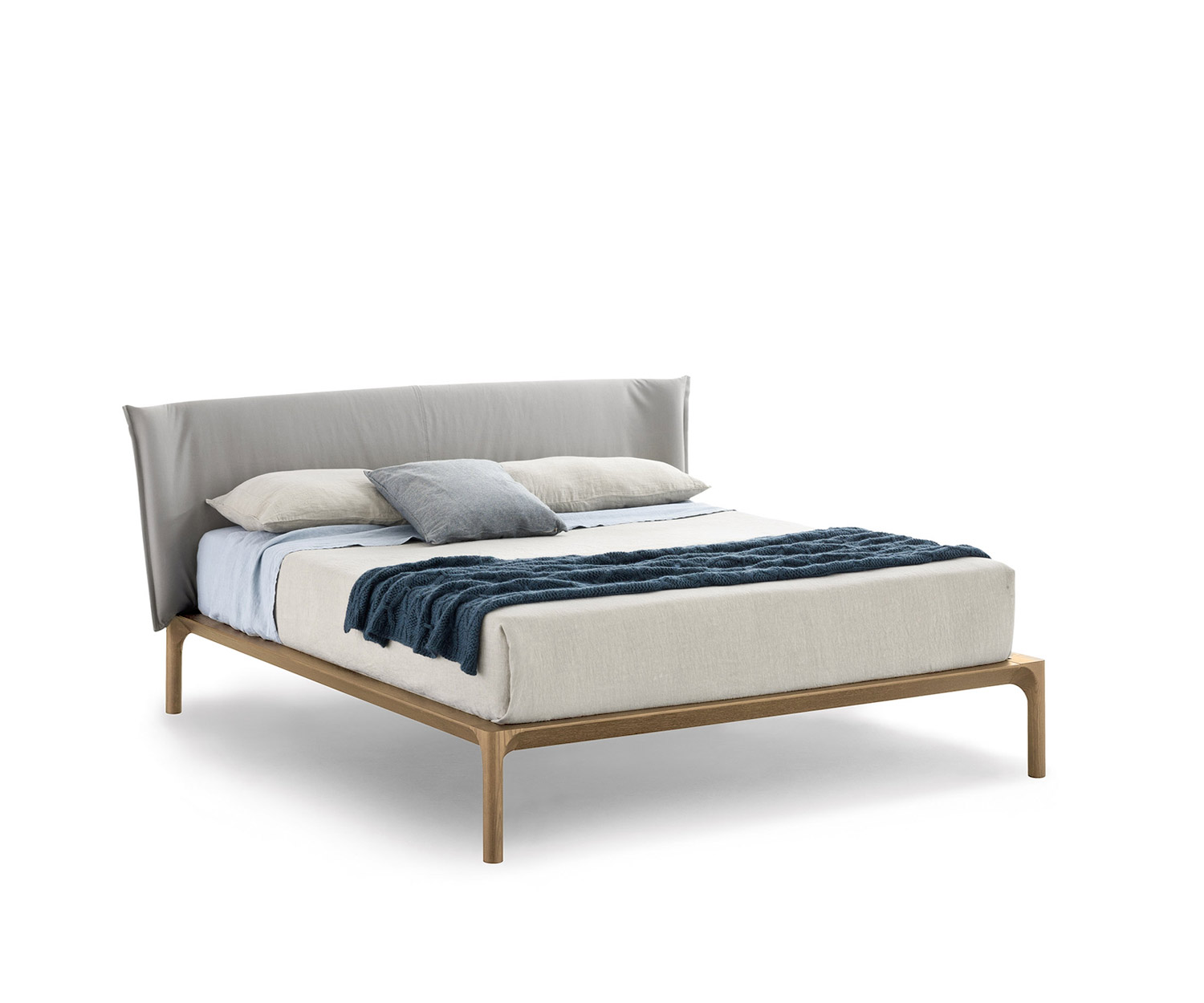 Novamobili Design houten bed Bed Park licht eiken