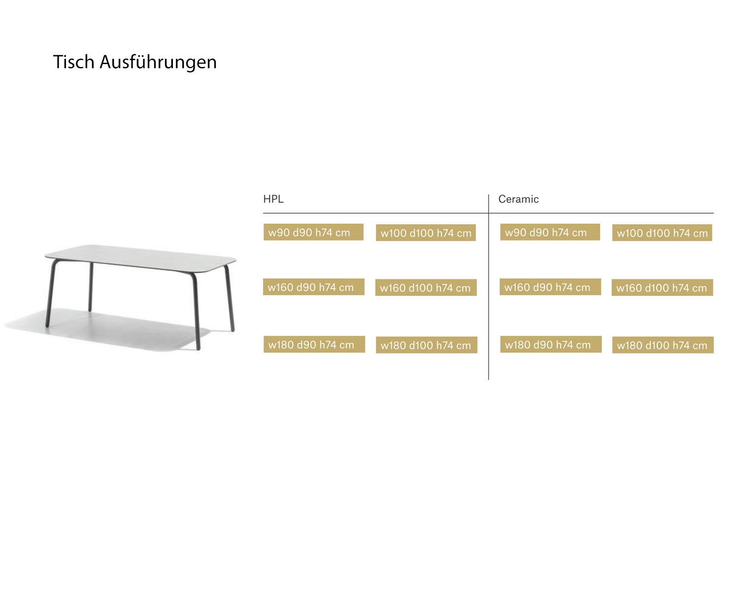 Table de jardin design en blanc gris foncé anthracite Dimensions Dimensions Table de jardin design en blanc gris foncé anthracite Dimensions Dimensions