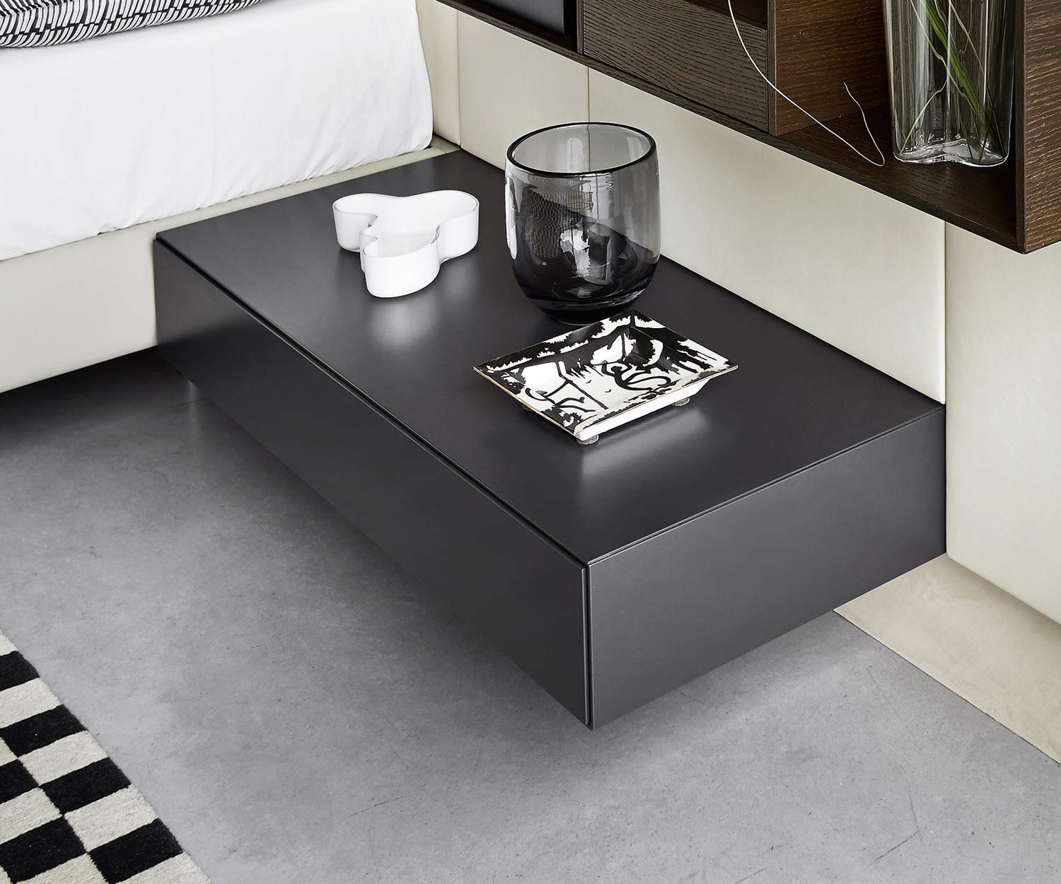 Exclusif Livitalia Table de nuit design suspendue 1 tiroir Exclusif Livitalia Table de nuit design suspendue 1 tiroir