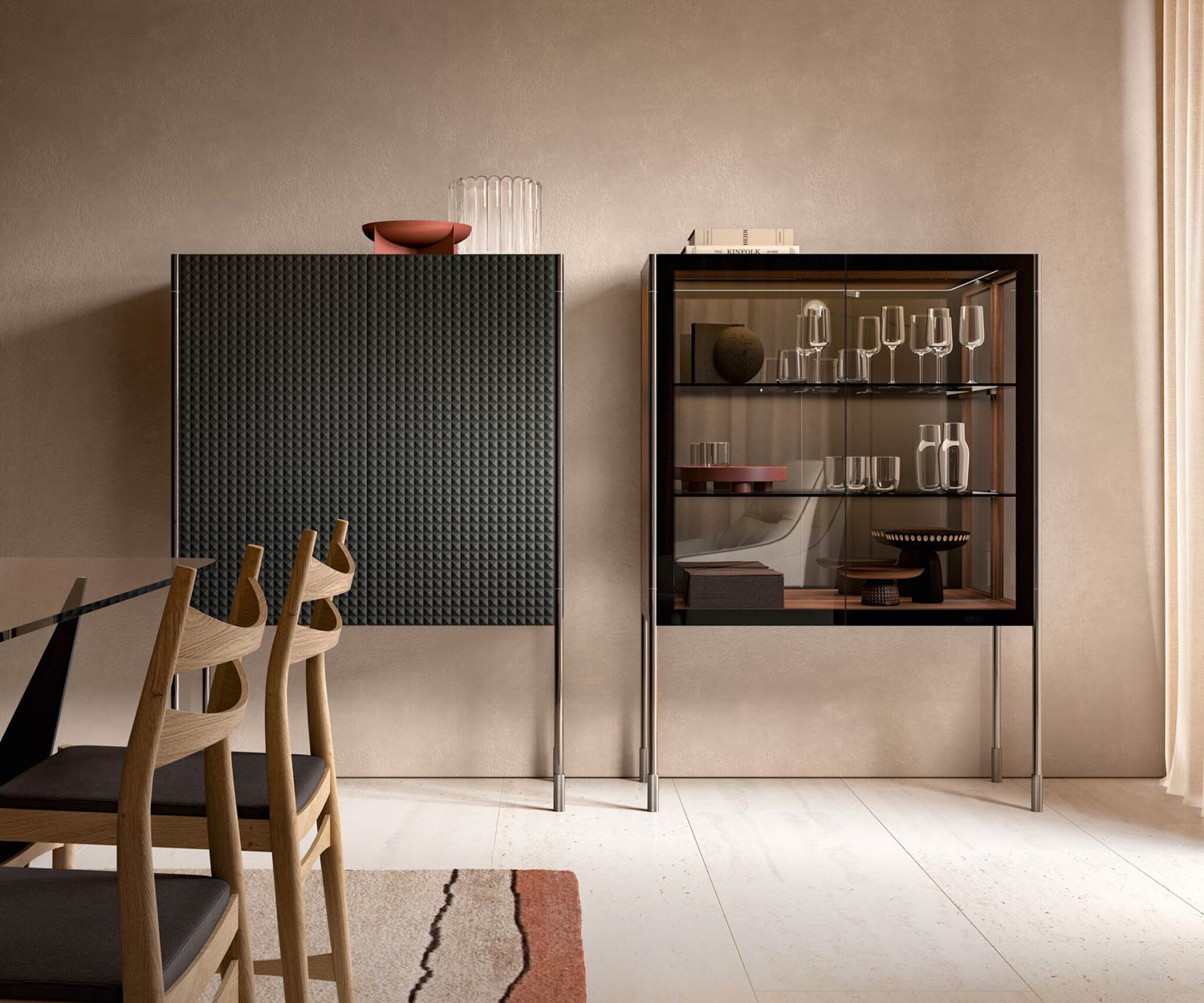 Capo d'Opera Spin Highboard/vitrine en verre Capo d'Opera Spin Highboard/vitrine en verre