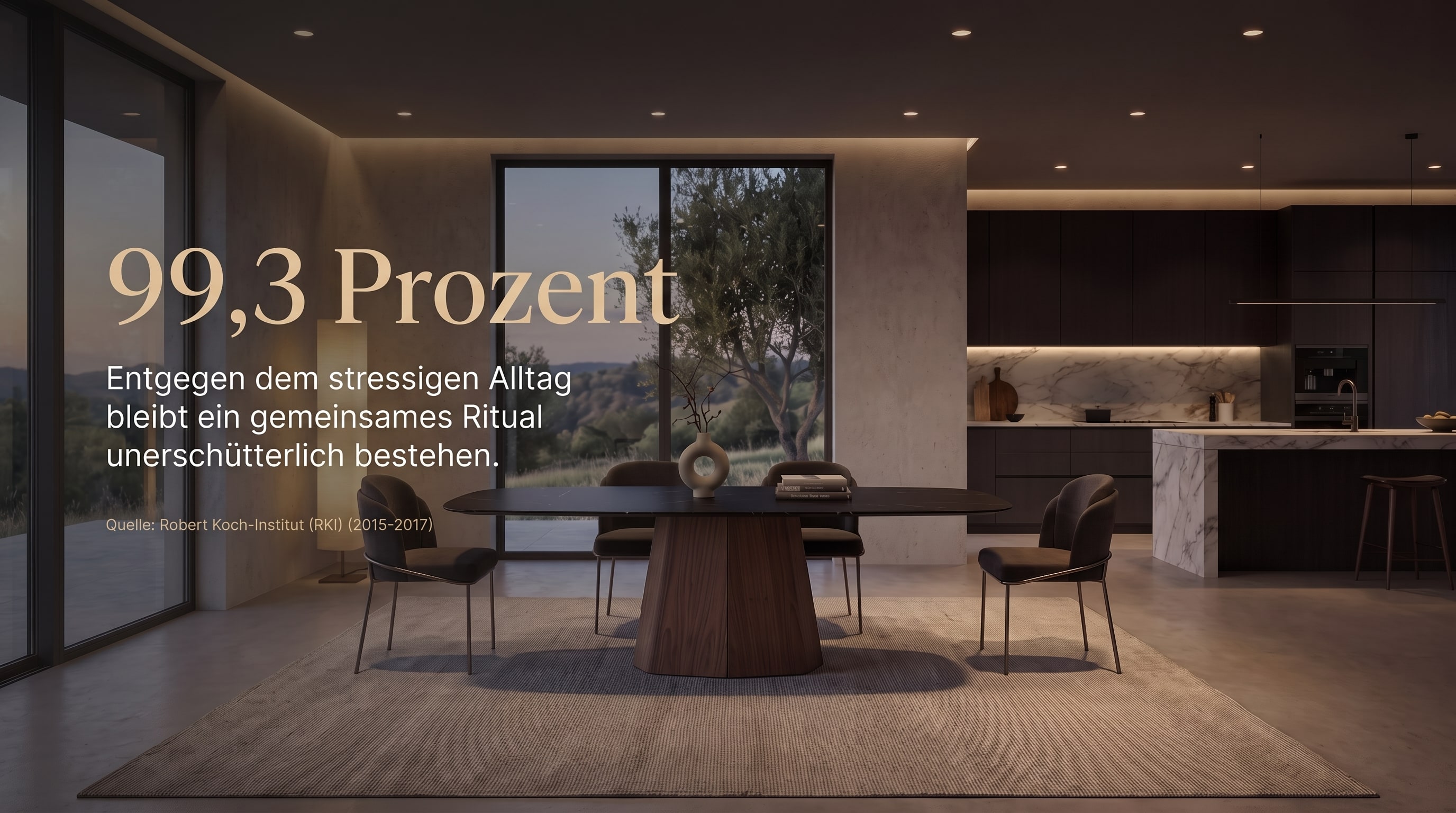99,3 pour cent – Malgré le quotidien stressant, un rituel commun reste inébranlable.