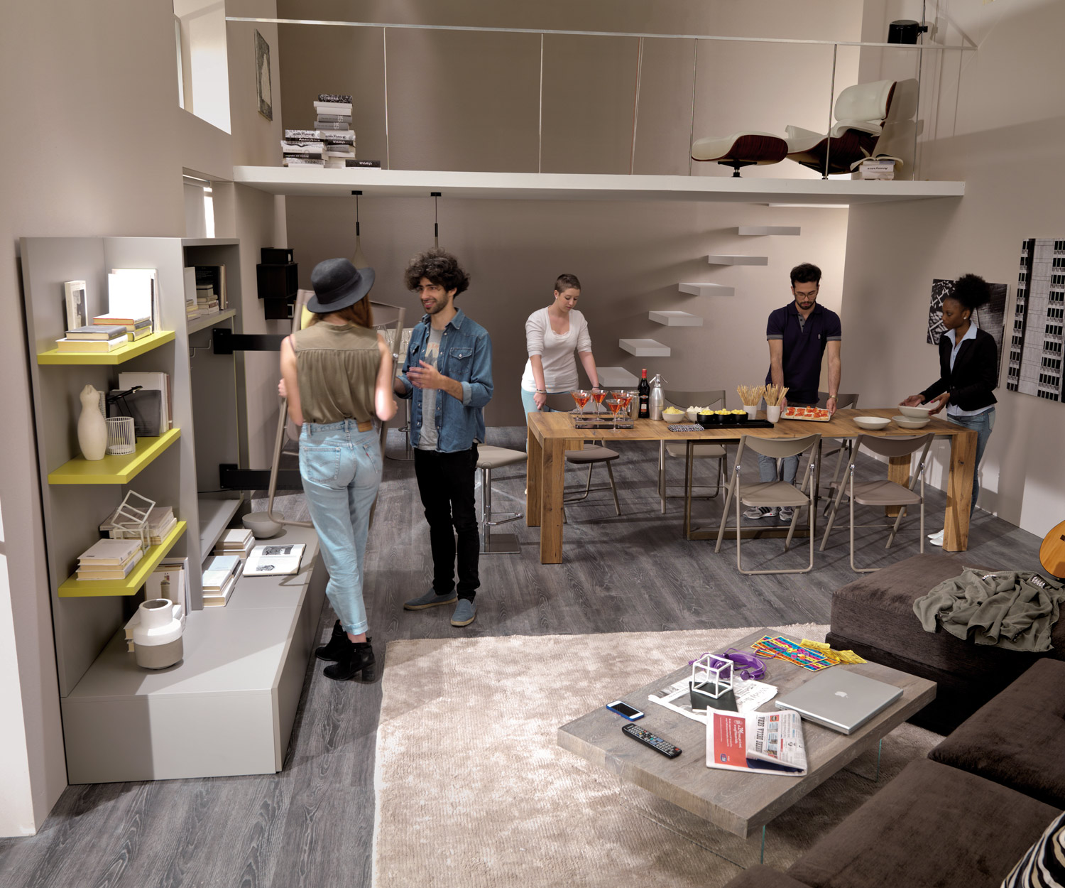 Ozzio Console A4 table à manger extensible Ozzio Console A4 table à manger extensible