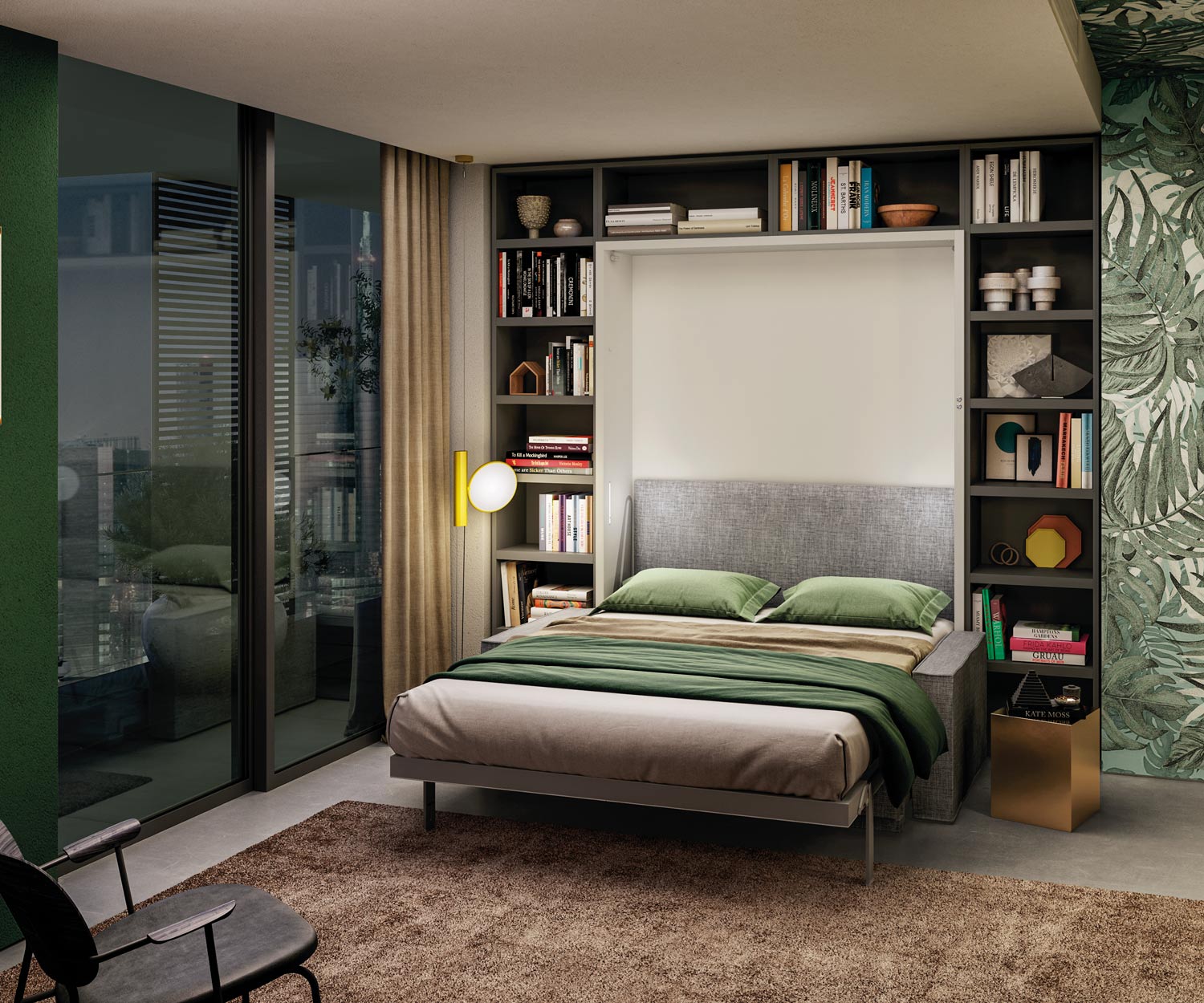 Clei Lits escamotables 160x200 Penelope 2 avec canapé Clei Lits escamotables 160x200 Penelope 2 avec canapé