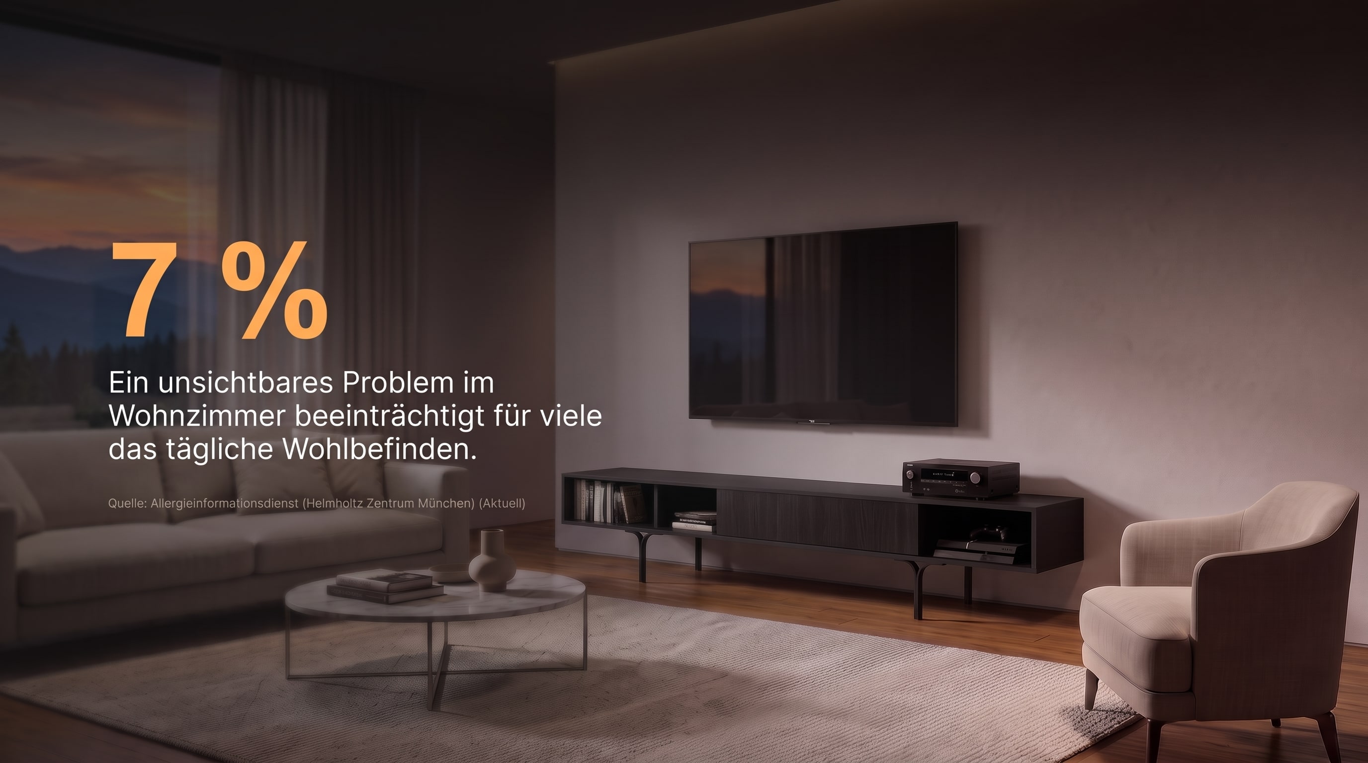 7 % – Un problème invisible dans le salon affecte le bien-être quotidien de nombreuses personnes.
