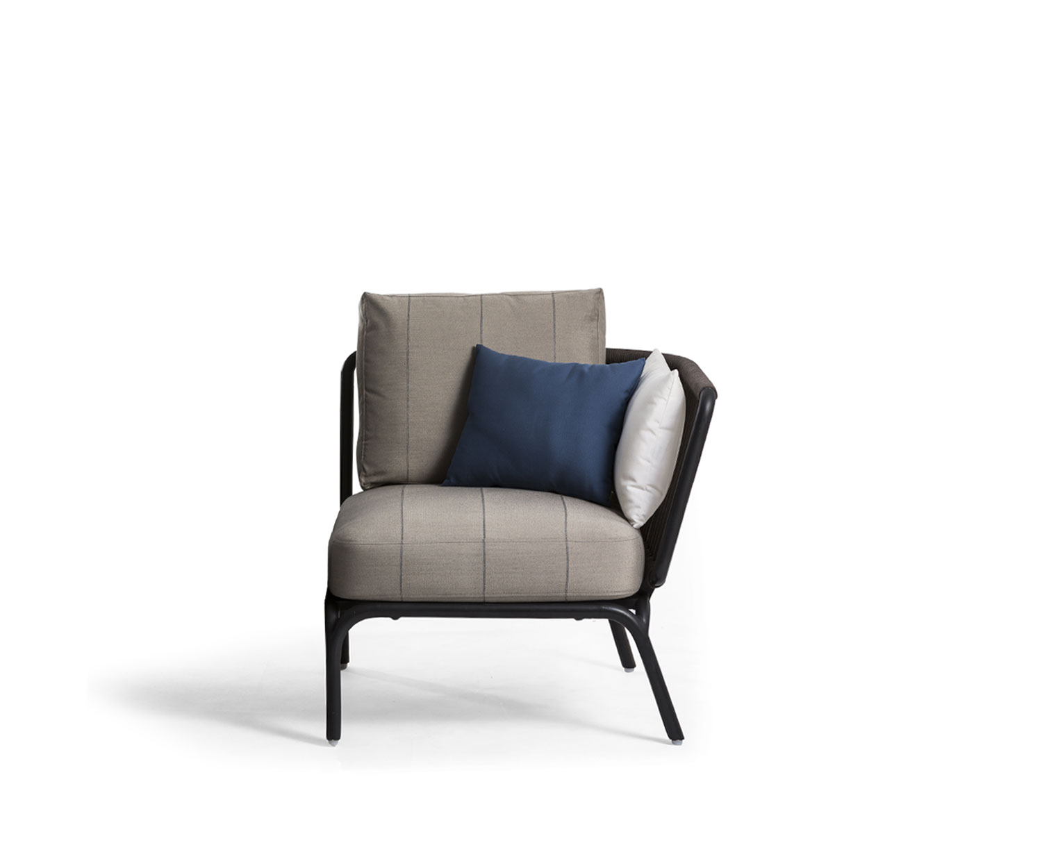 Exclusif Oasiq Yland Canapé d'angle design avec garniture grise Exclusif Oasiq Yland Canapé d'angle design avec garniture grise