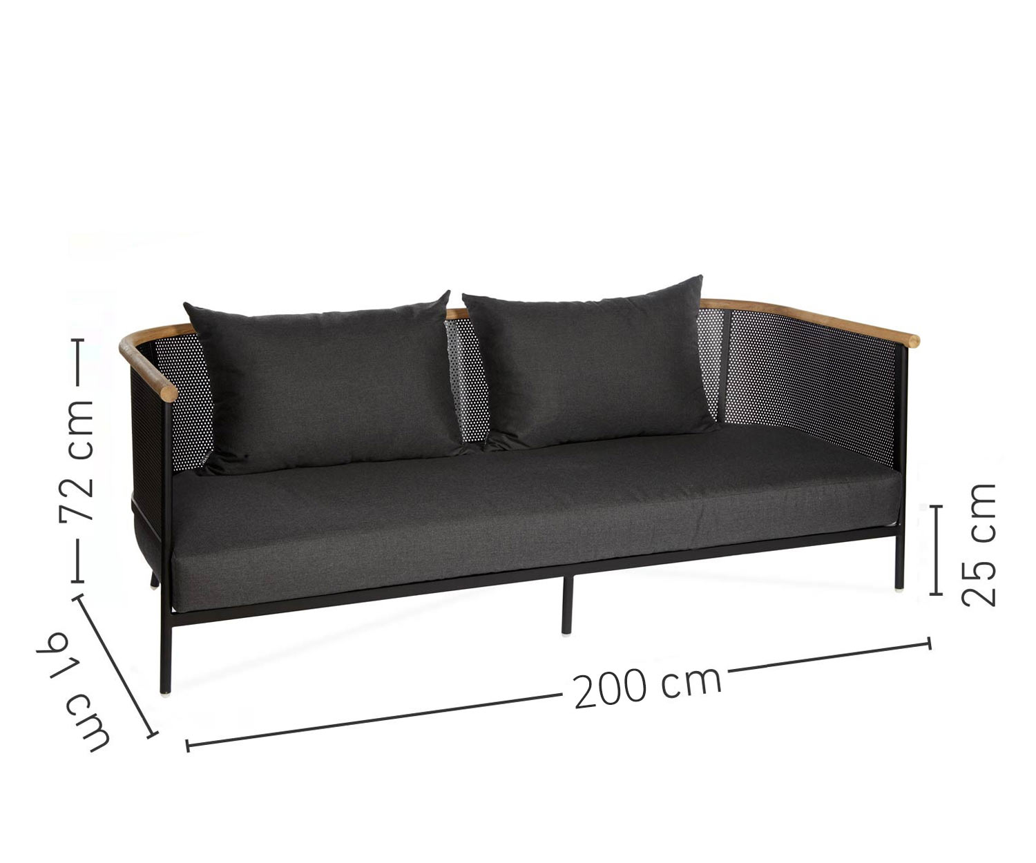 Exclusieve Oasiq Riad design tuincollectie met 2-zits tuinbank in antraciet Exclusieve Oasiq Riad design tuincollectie met 2-zits tuinbank in antraciet