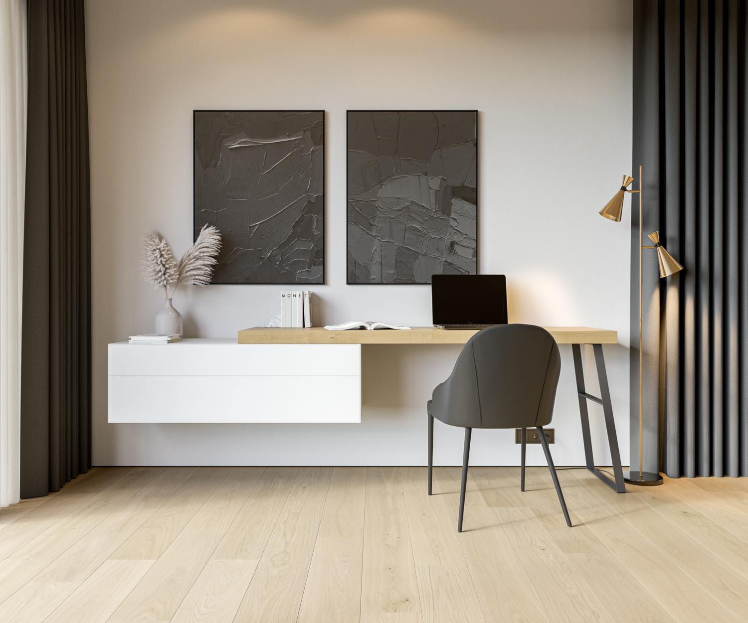 Design bureau voor thuiskantoor met ladekast Design bureau voor thuiskantoor met ladekast