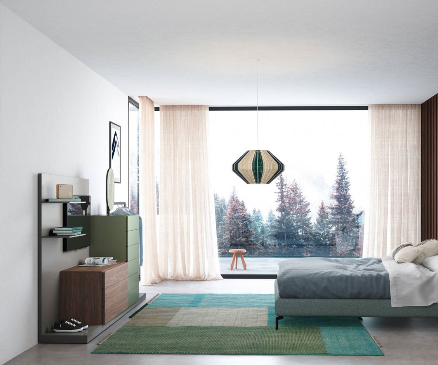 Modern Novamobili Easy 9 design ladekast in de slaapkamer Modern Novamobili Easy 9 design ladekast in de slaapkamer