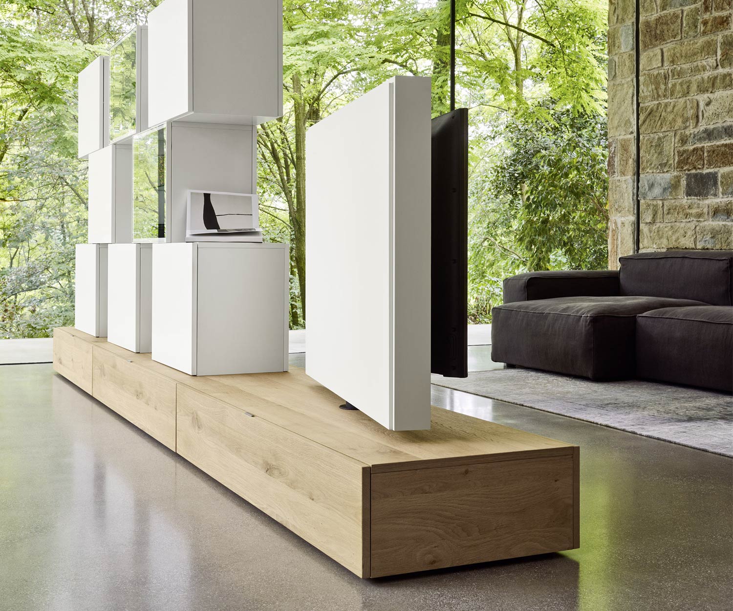Livitalia Design wandmeubel C46 met zicht op de achterwand Livitalia Design wandmeubel C46 met zicht op de achterwand