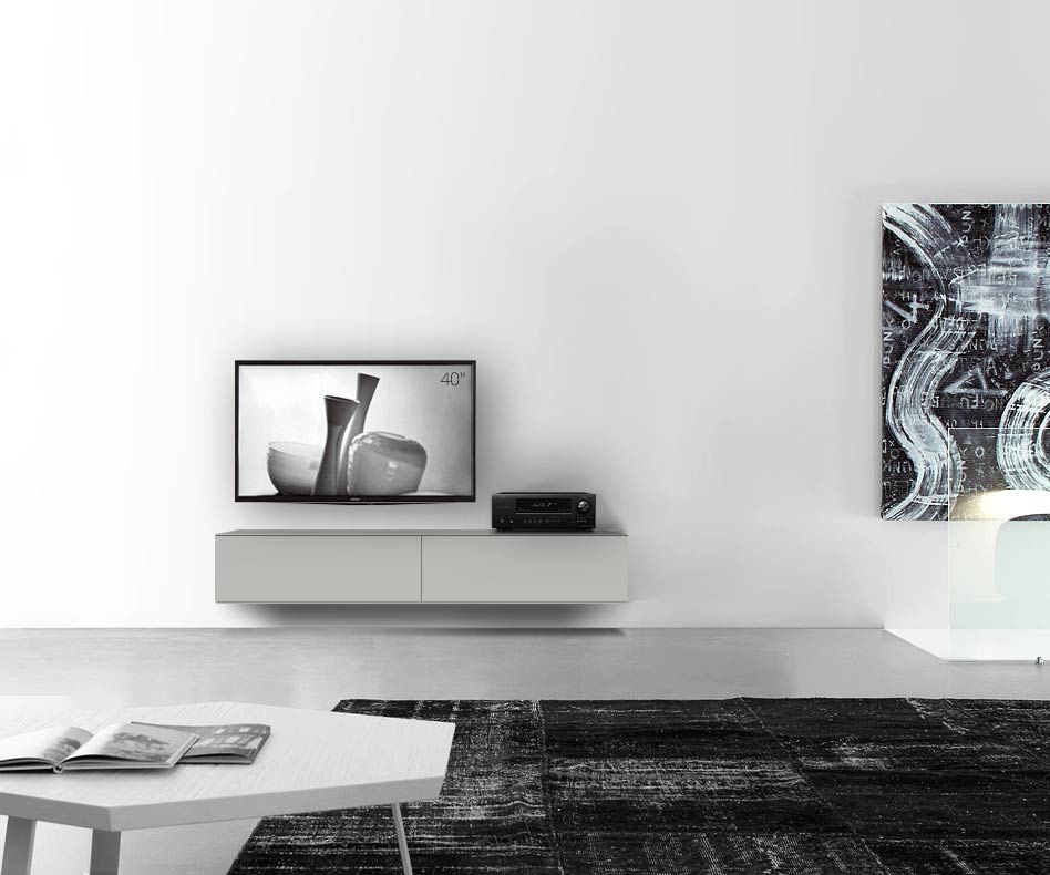 /Design lowboard wand B180 H33 5 mat lichtgrijs /Design lowboard wand B180 H33 5 mat lichtgrijs