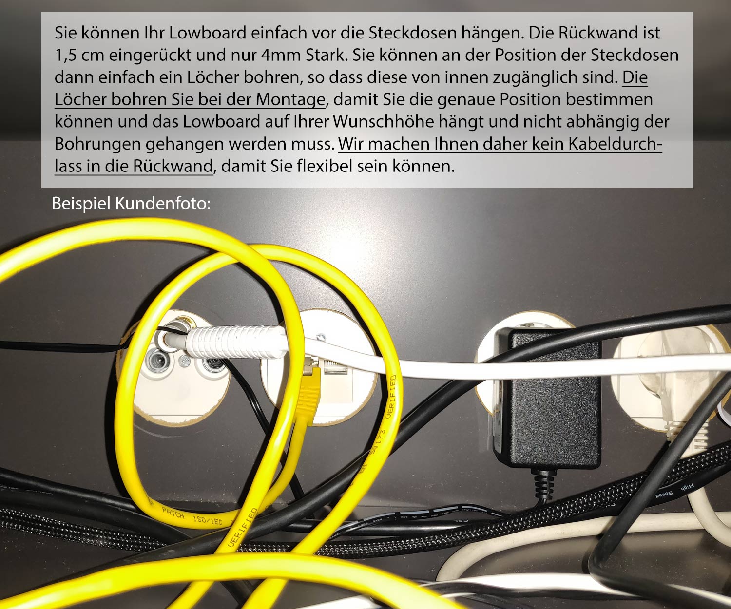Stopcontacten achterwand Stopcontacten achterwand