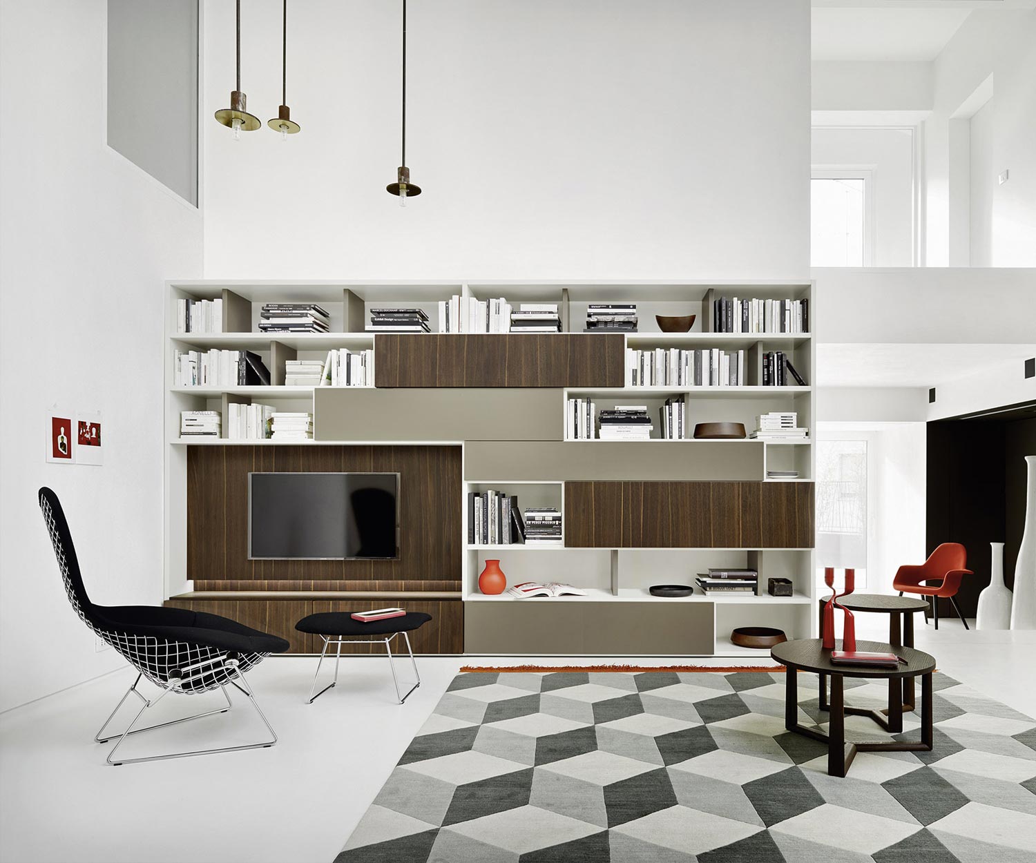 Exclusieve Livitalia Design boekenplank C52 in wit mat Exclusieve Livitalia Design boekenplank C52 in wit mat