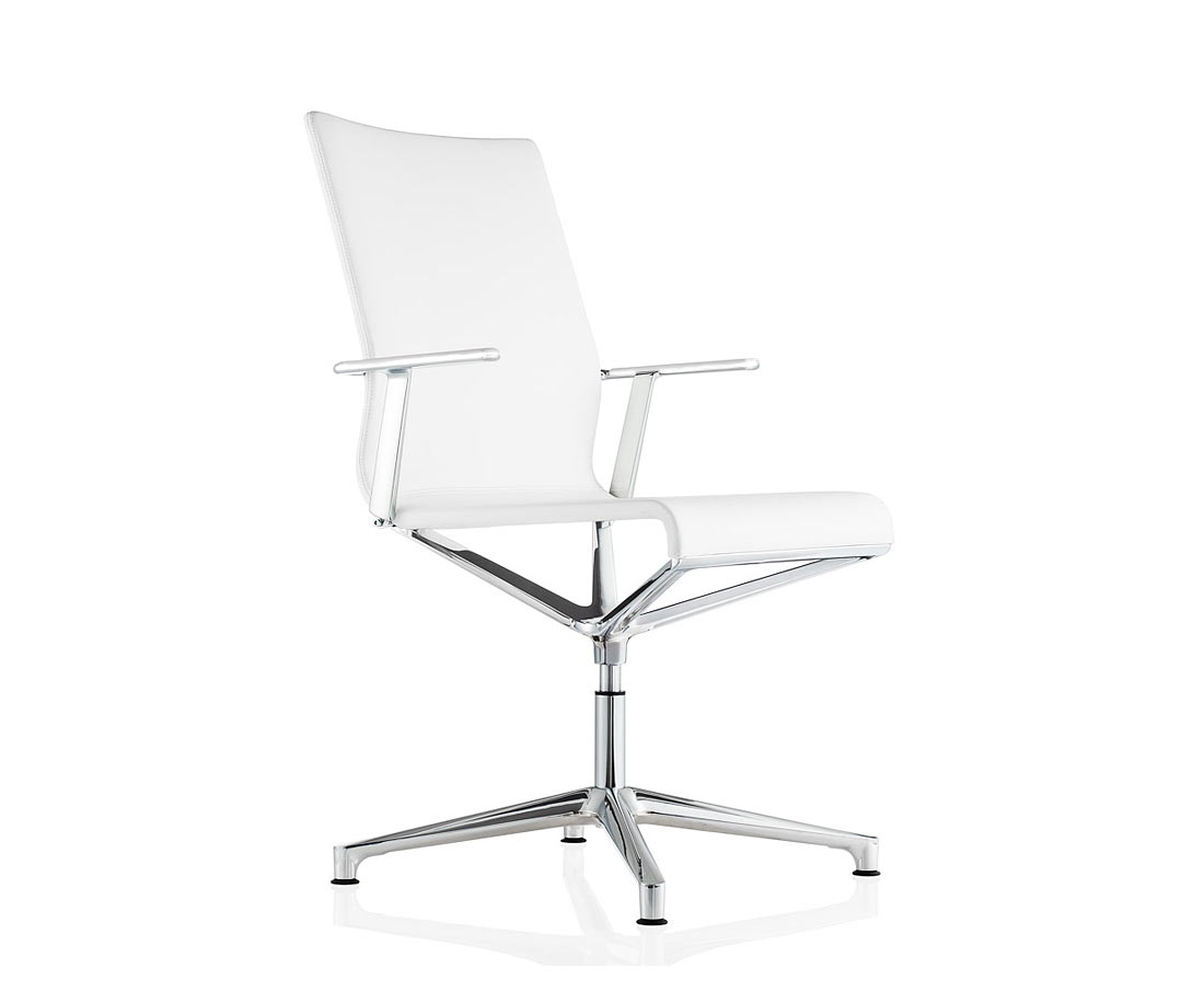 ICF Stick ETK Chair - Chaise pivotante avec réglage automatique Blanc Cuir ICF Stick ETK Chair - Chaise pivotante avec réglage automatique Blanc Cuir