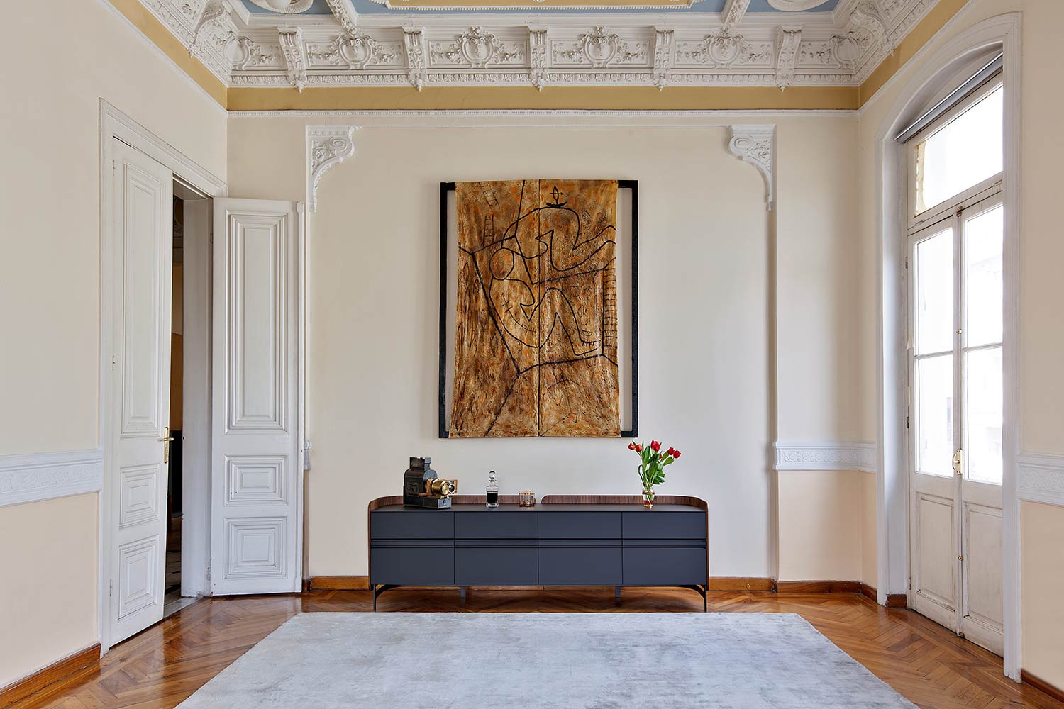 Art Design Sideboard avec panneau arrière rond