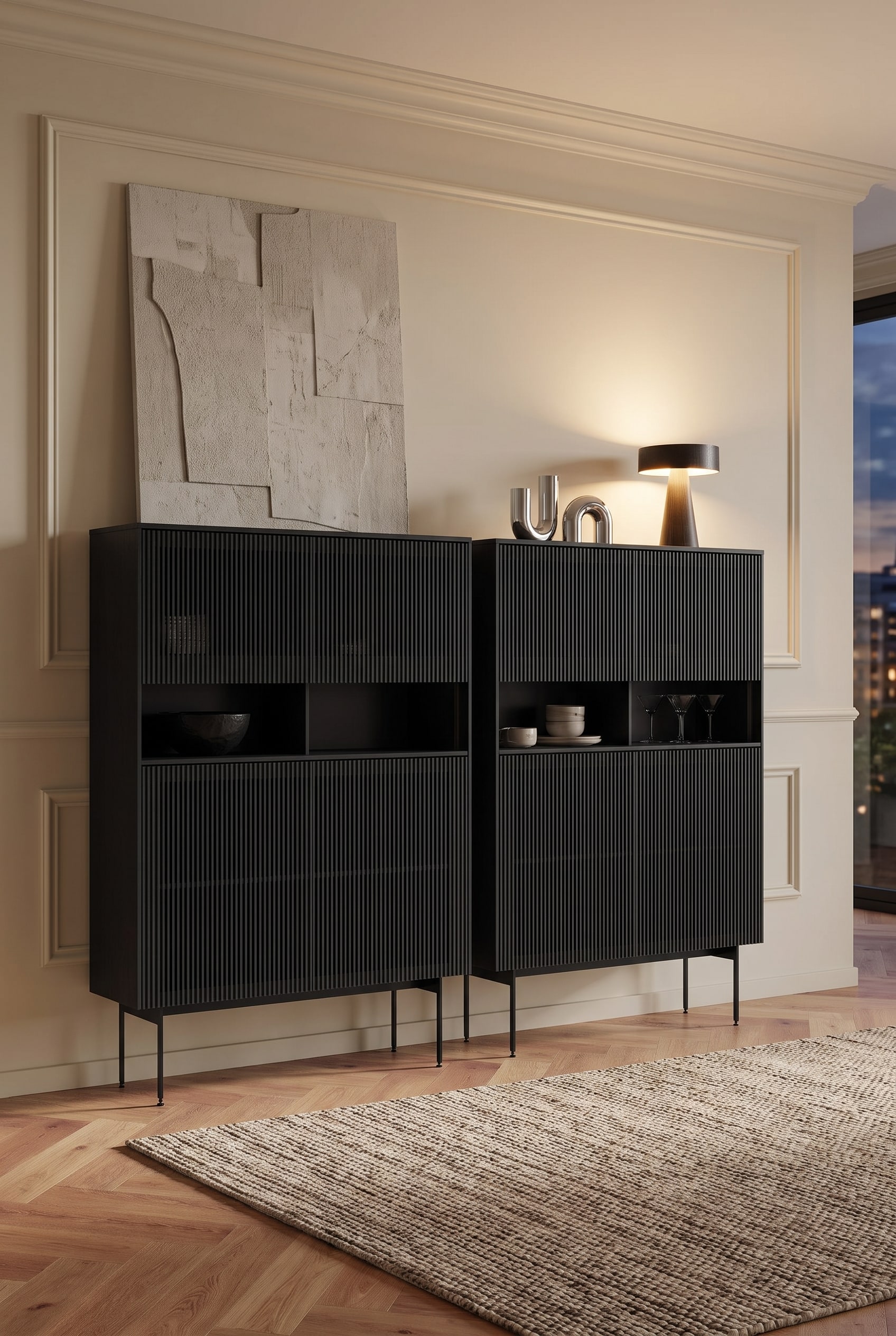 Wohnzimmer Highboard dunkle Eiche Wohnzimmer Highboard dunkle Eiche