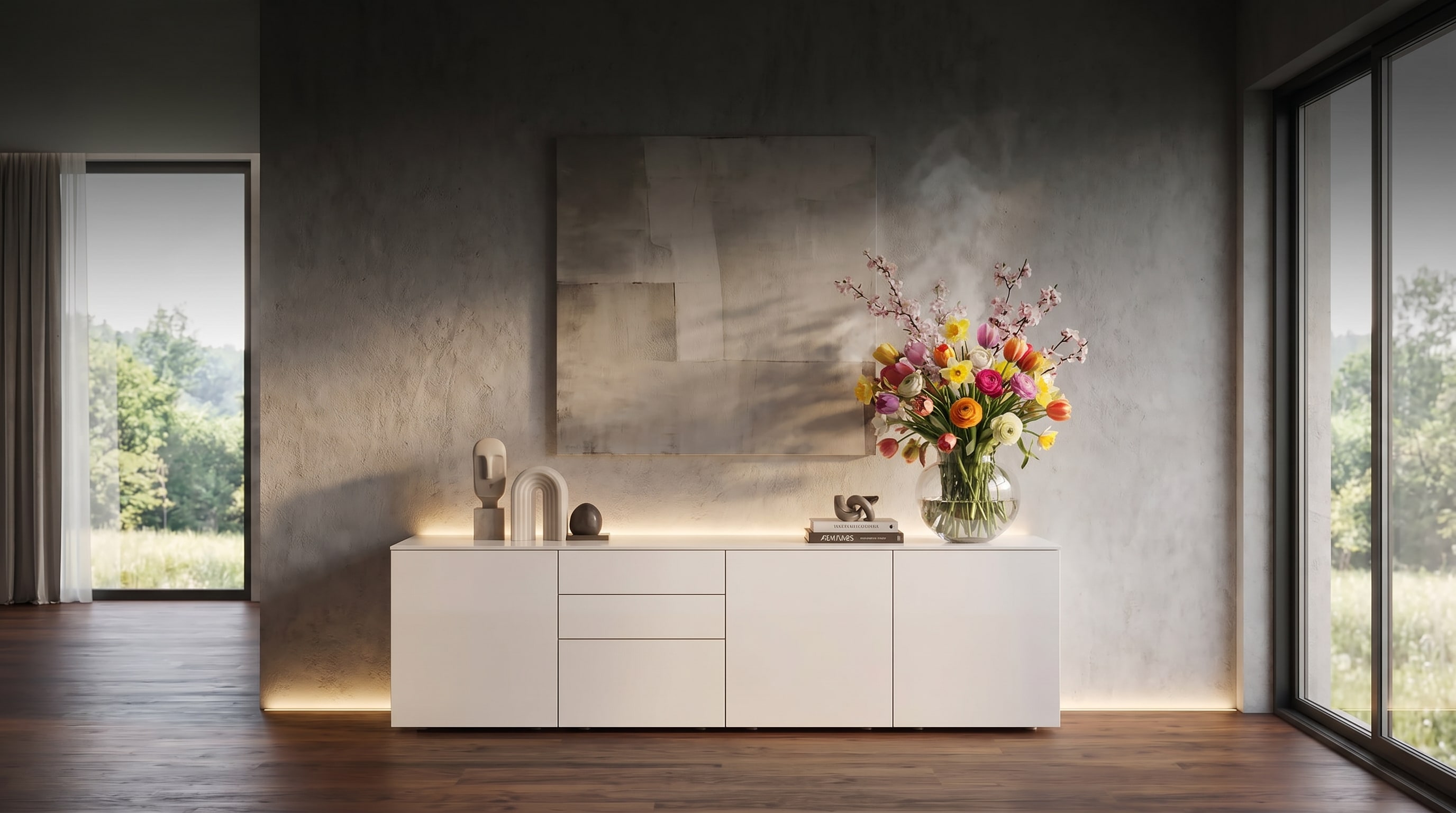 Livitalia Sideboard Nolea : L'astuce des pros pour un rangement élégant et discret