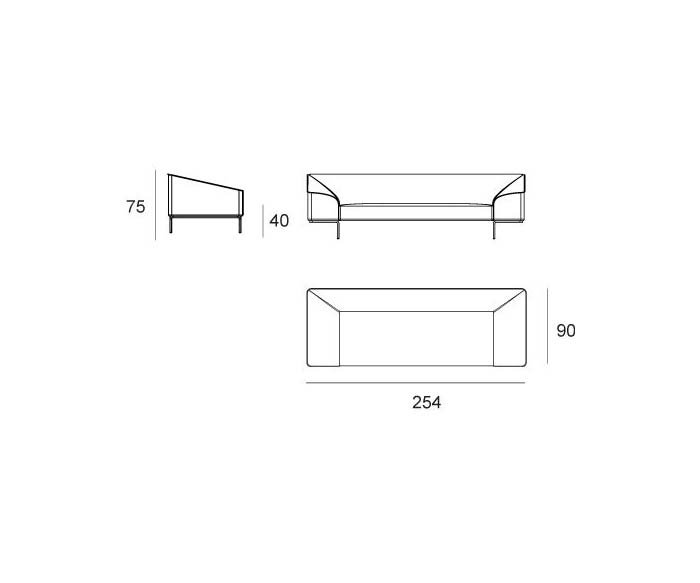 Prostoria Naad Contour 3 zits schets Prostoria Naad Contour 3 zits schets