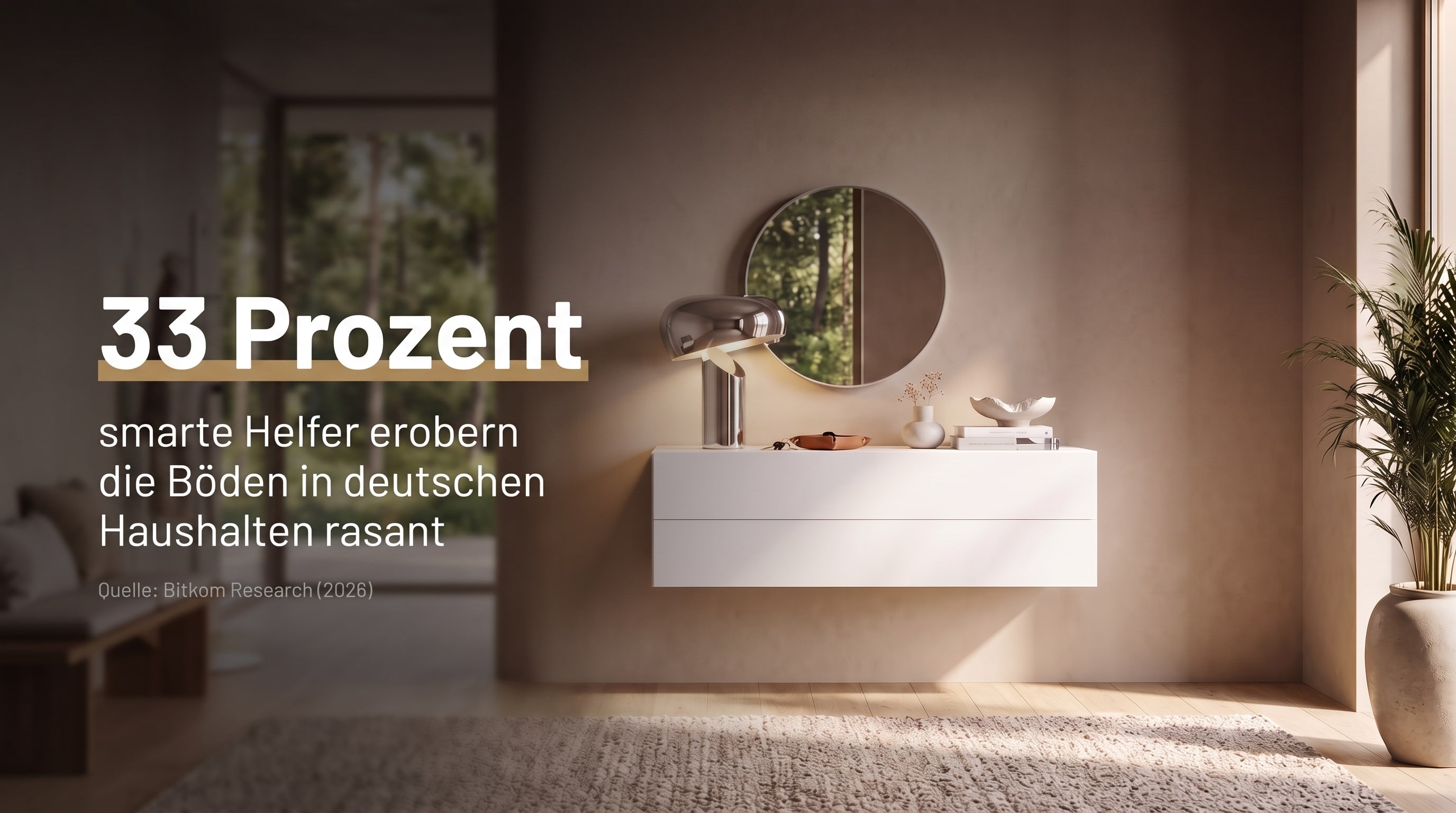 33 Prozent &ndash; les aides intelligentes conqui&egrave;rent rapidement les sols des foyers allemands