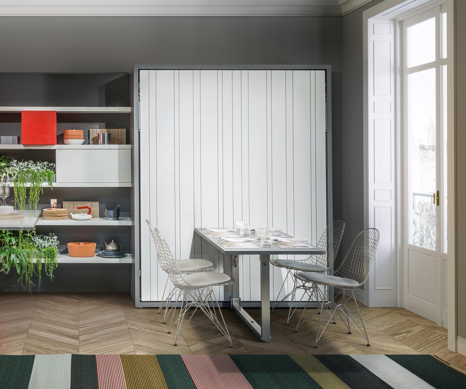 Modern Clei Penelope 2 Dining design opklapbed met eettafel Modern Clei Penelope 2 Dining design opklapbed met eettafel