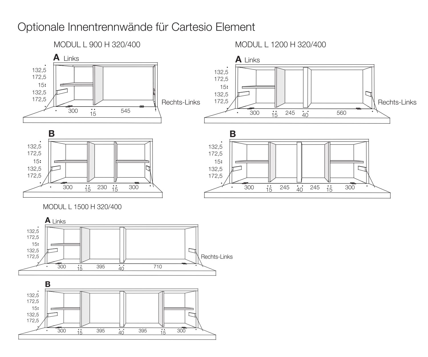 Livitalia Cartesio design wandmeubel maatschets Livitalia Cartesio design wandmeubel maatschets