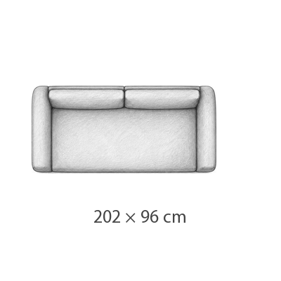 202 × 96 cm · Largeur de couchage 145 cm