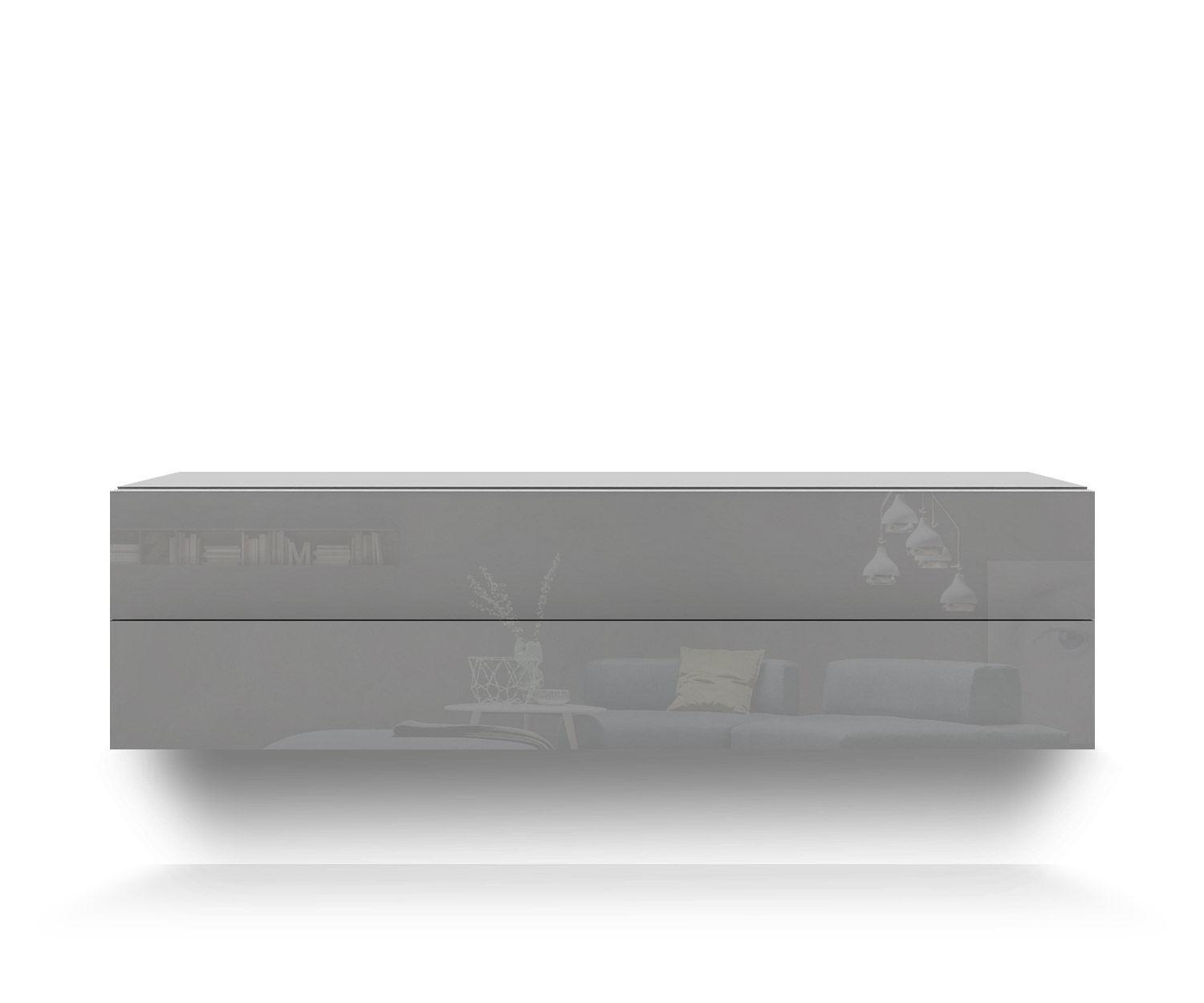 Novamobili Commode suspendue Easy 2er B128 gris clair430 Novamobili Commode suspendue Easy 2er B128 gris clair430