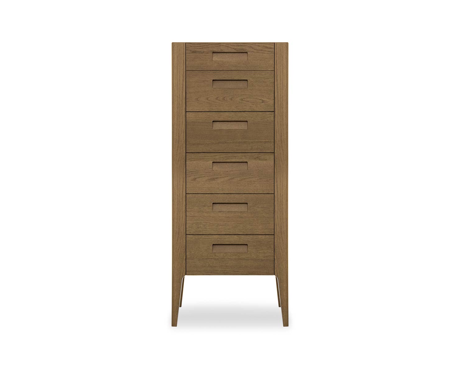 Novamobili Commode haute Giotto 6 tiroirs chêne Miele N02