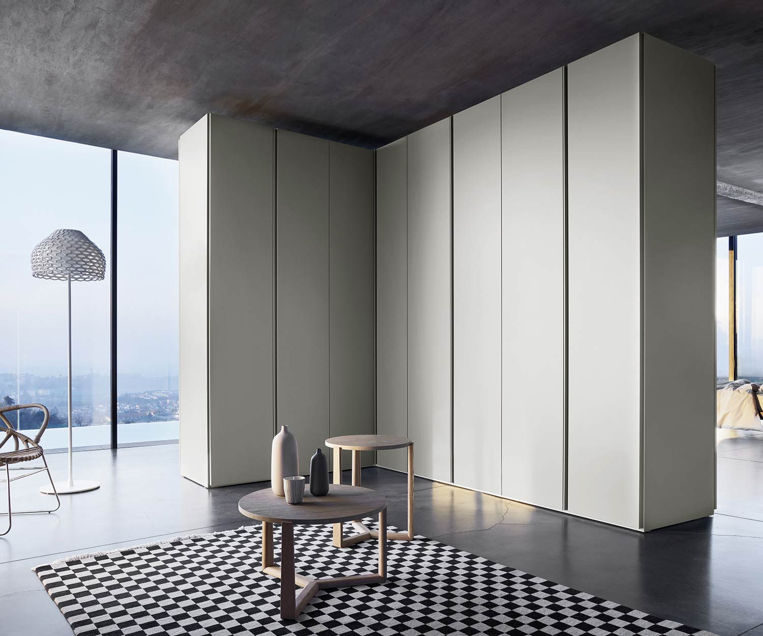 Moderne Livitalia Design Armoire d'angle Sinua Moderne Livitalia Design Armoire d'angle Sinua