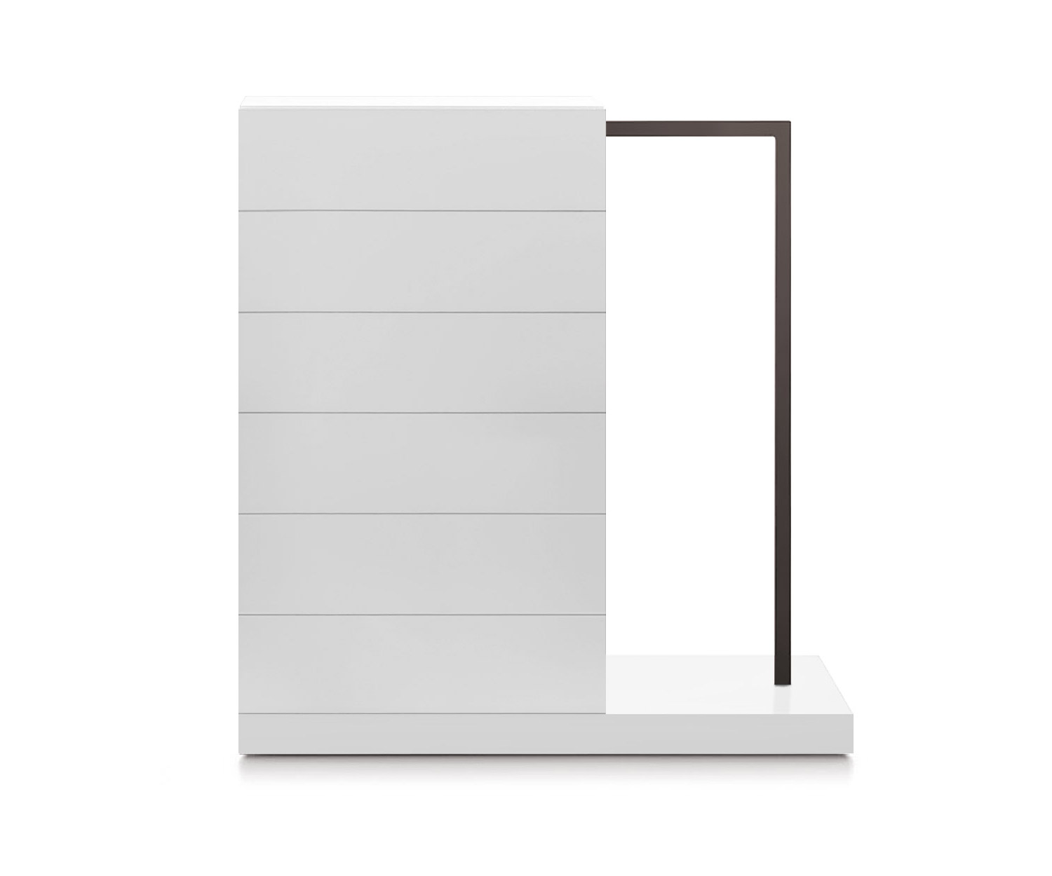 Novamobili Commode haute Easy6 + penderie à droite L64cm blanc mat300 Novamobili Commode haute Easy6 + penderie à droite L64cm blanc mat300