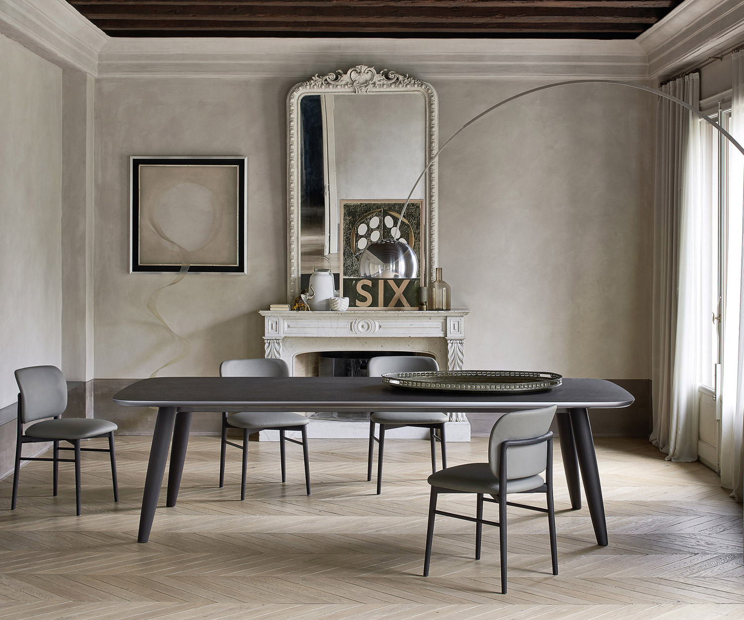Grande Livitalia Convivio Table de salle à manger design rectangulaire dans le salon