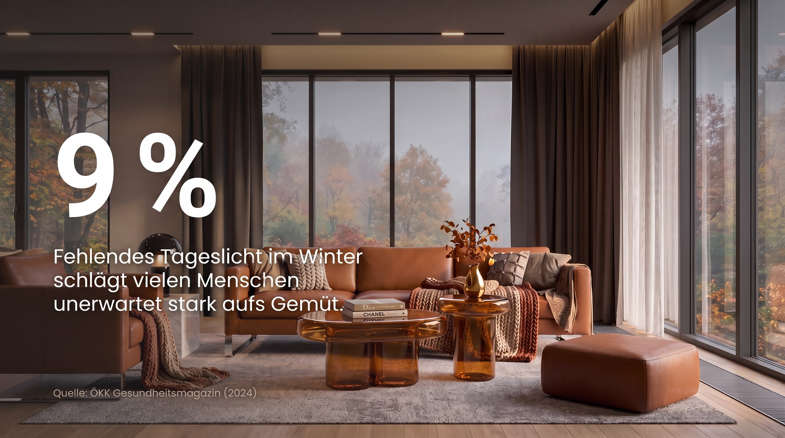 9 % – Le manque de lumière du jour en hiver affecte l'humeur de nombreuses personnes de manière inattendue.