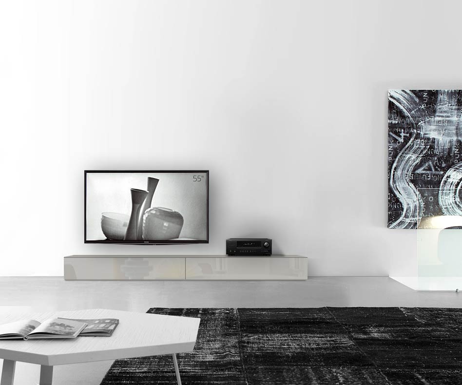 /Design Lowboard sol B240 H27 brillant gris clair /Design Lowboard sol B240 H27 brillant gris clair