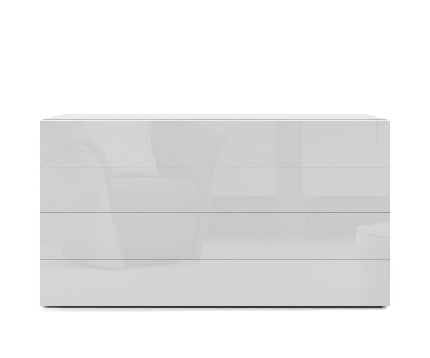 Novamobili Easy 4-zits ladekast B128 wit400 Novamobili Easy 4-zits ladekast B128 wit400