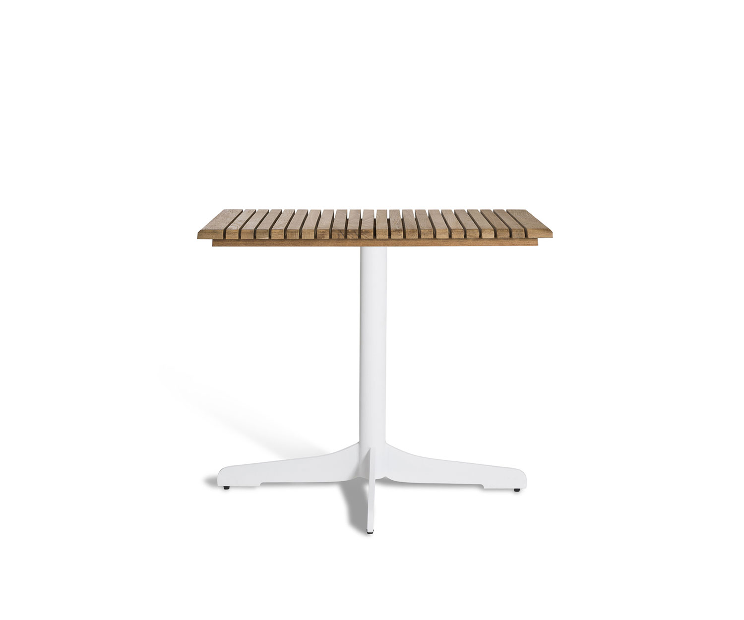 Oasiq Ceru Aluminium Table à manger L 80 cm blanc teck