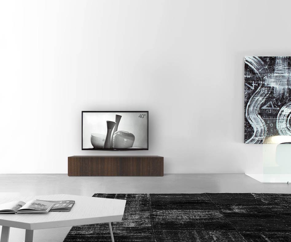 Livitalia Houten design lowboard configurator basis 150 cm 32 cm 46 cm bruin eiken
