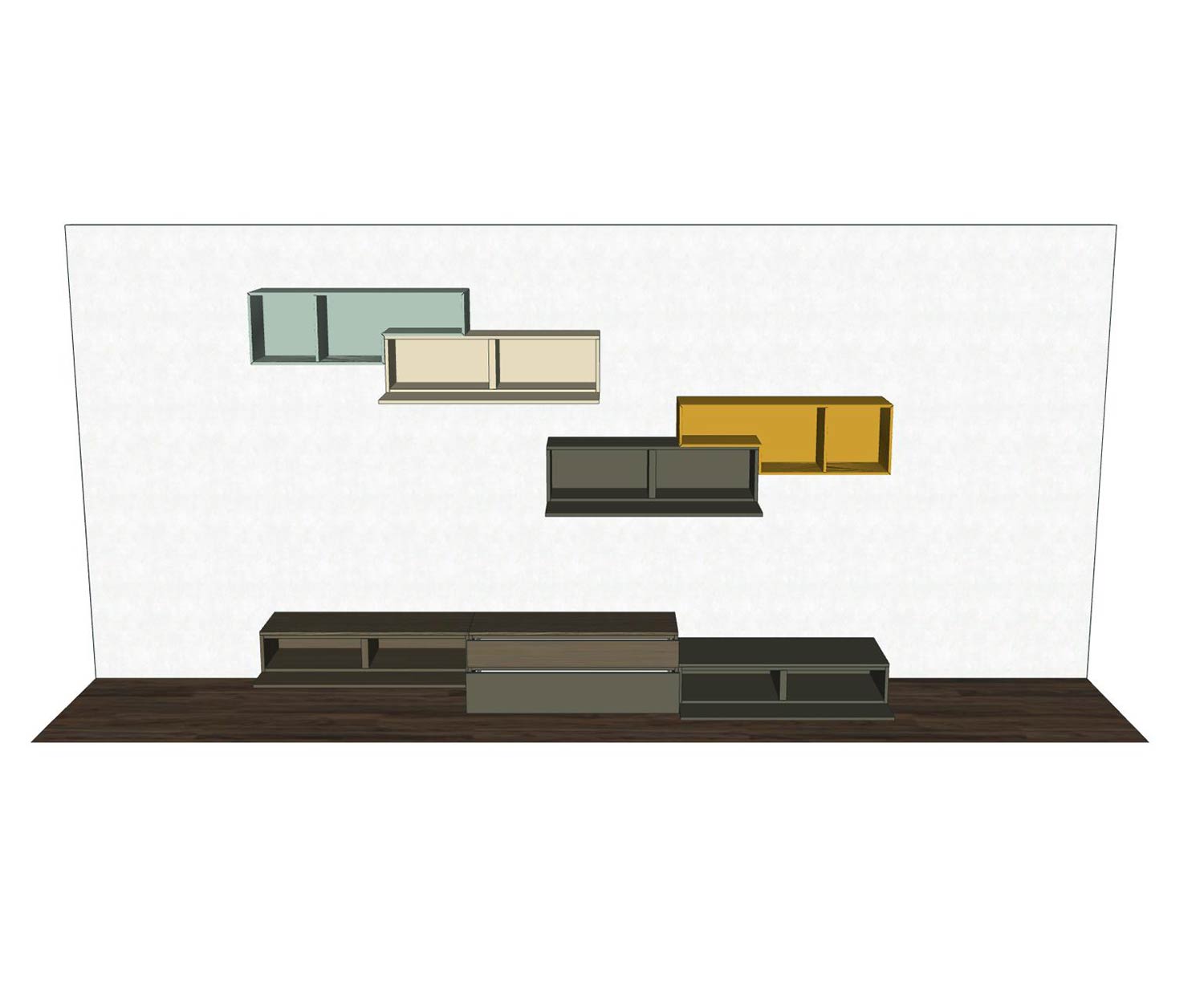 Tetris Design hangelement C20 Deuren met kleurgecodeerde elementen Tetris Design hangelement C20 Deuren met kleurgecodeerde elementen