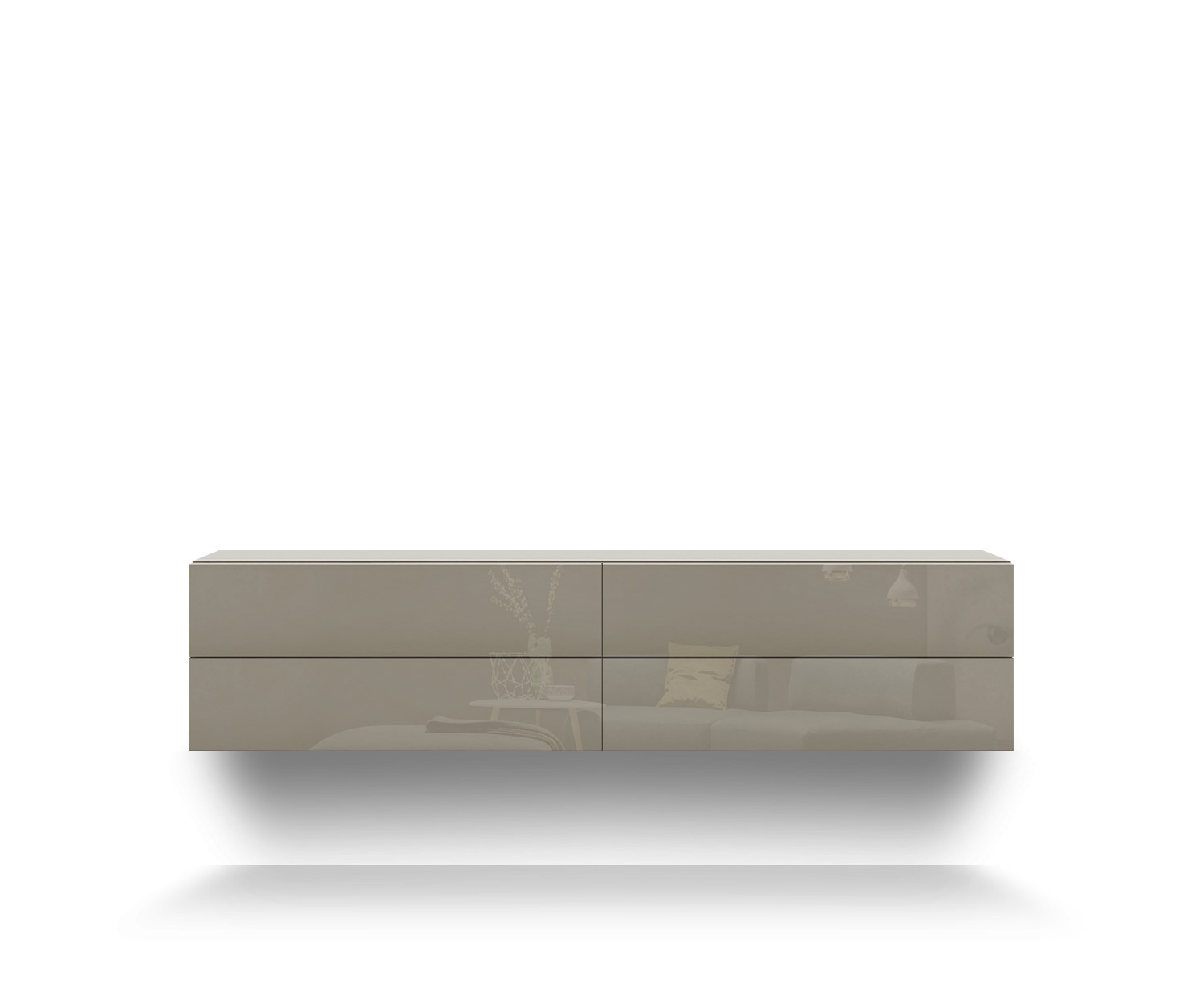 Novamobili Commode suspendue Easy 4er L152 sable433 Novamobili Commode suspendue Easy 4er L152 sable433