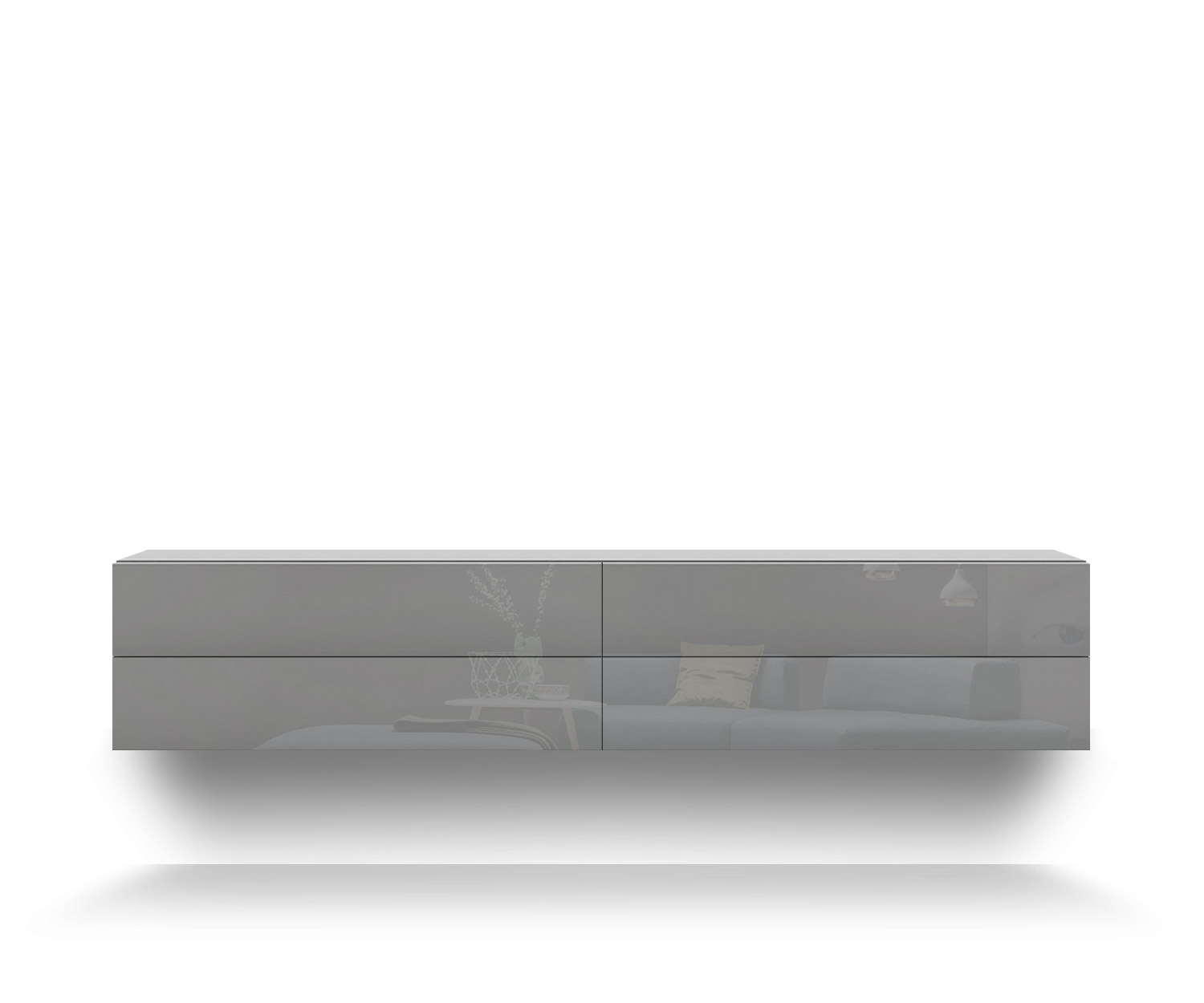 Novamobili Commode suspendue Easy 4er B216 gris clair430 Novamobili Commode suspendue Easy 4er B216 gris clair430